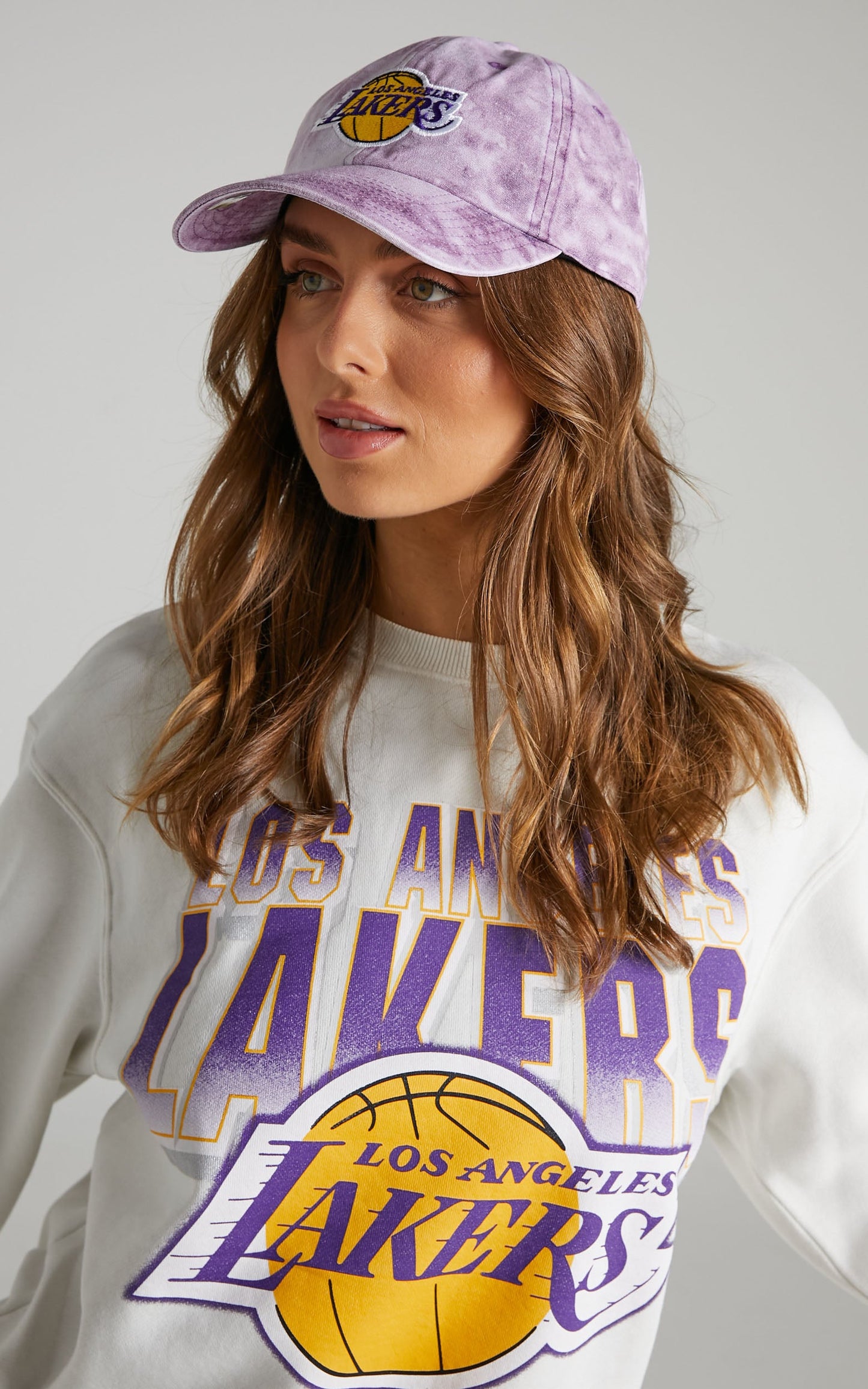 Mitchell & Ness - LA Lakers Tye Dye Cap in Purple