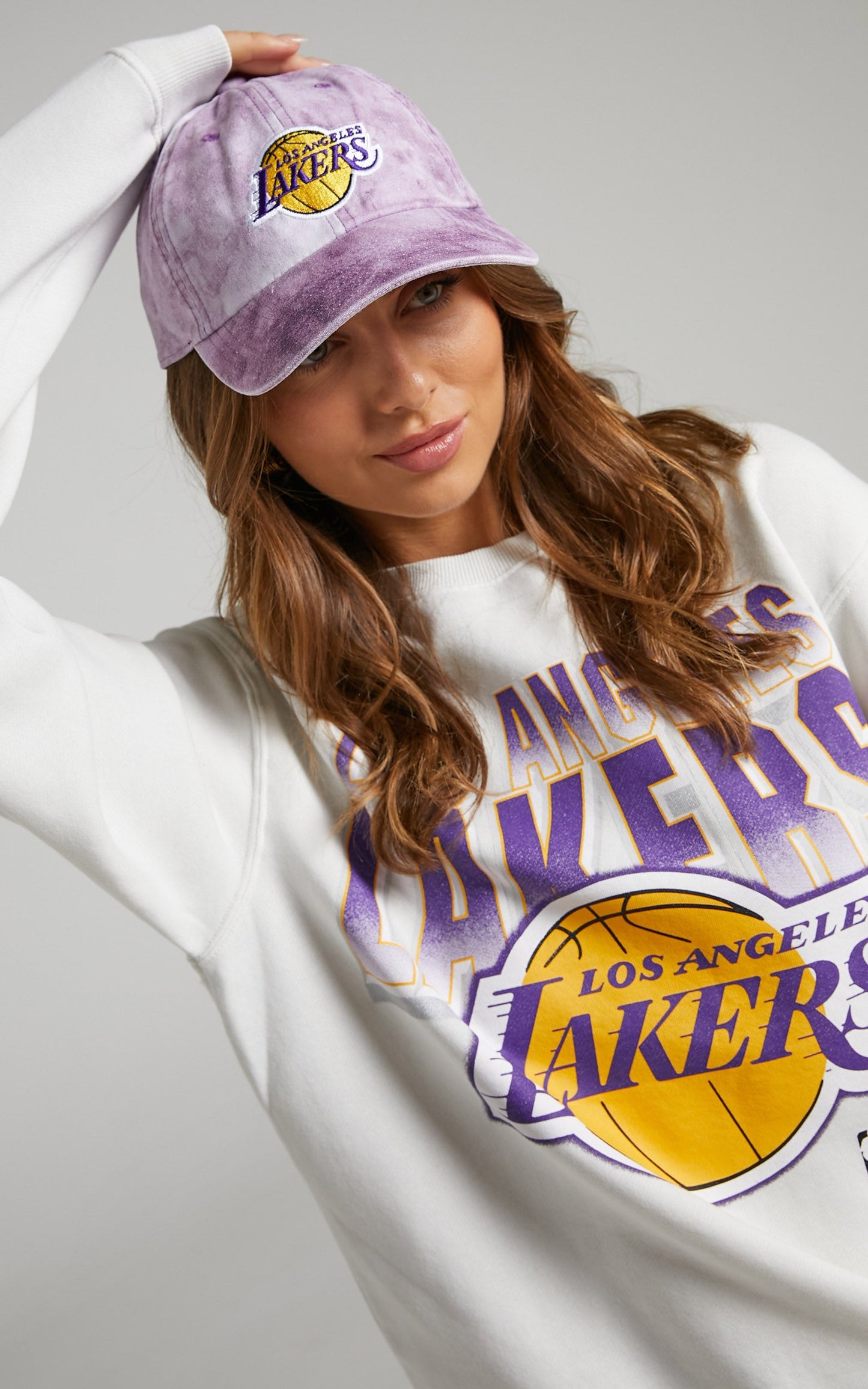 Mitchell & Ness - LA Lakers Tye Dye Cap in Purple
