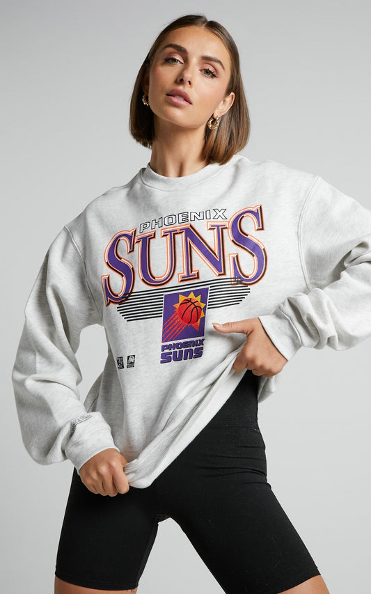 Mitchell & Ness - Phoenix Suns Underscore Crew in White Marle