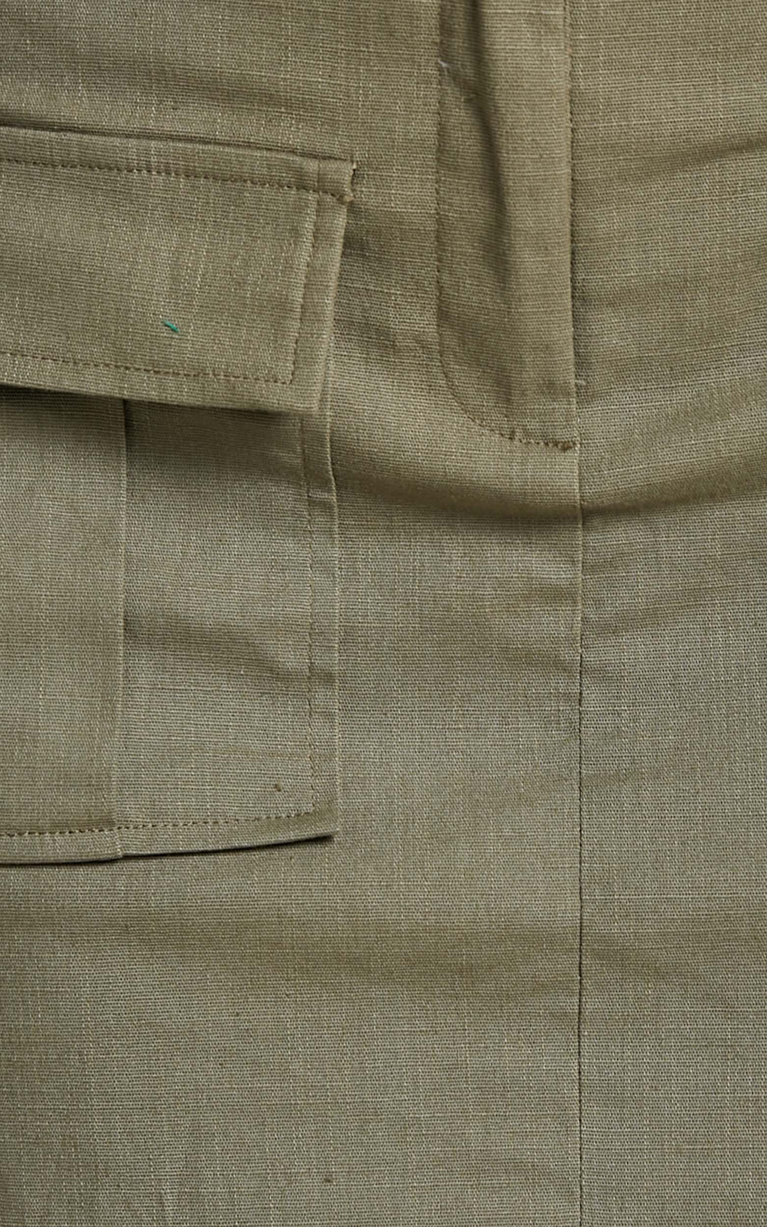 Mizuki Cargo Mini Linen Blend Skirt in Khaki