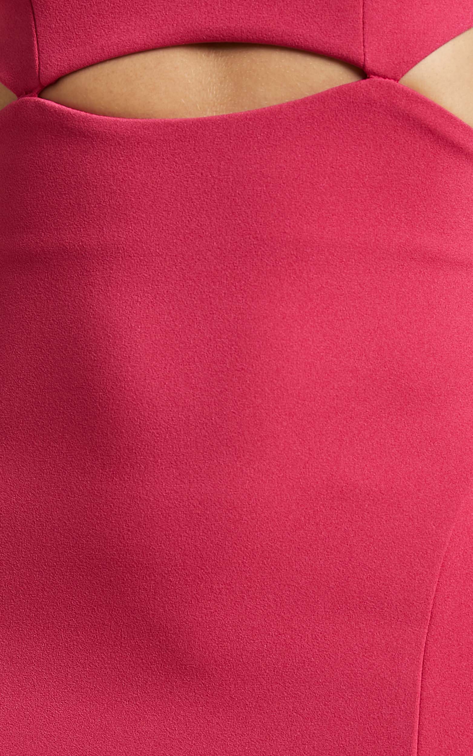 Monet Cut Out Underbust Dress in Hot Pink