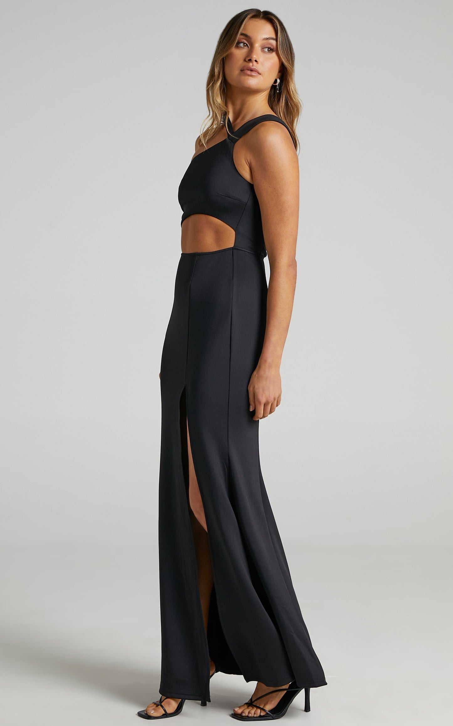 Mora Maxi Dress - One Shoulder Dress in Black