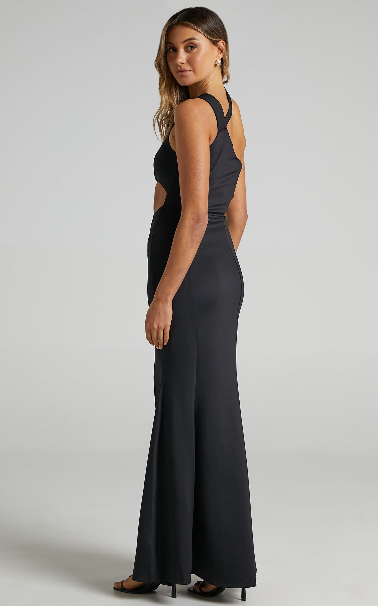 Mora Maxi Dress - One Shoulder Dress in Black