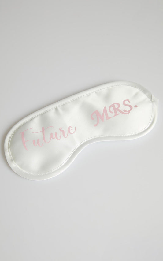 Future Mrs. Eye Mask in White