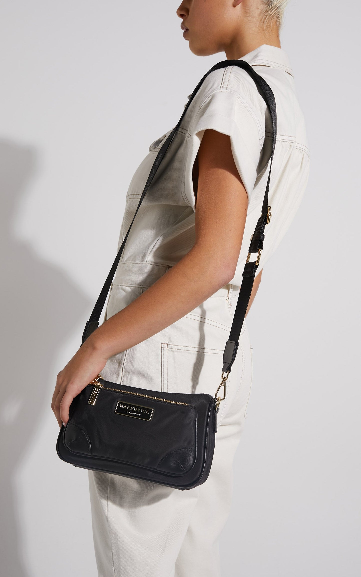 NAKEDVICE - THE HUNTER BAG in BLACK/GOLD