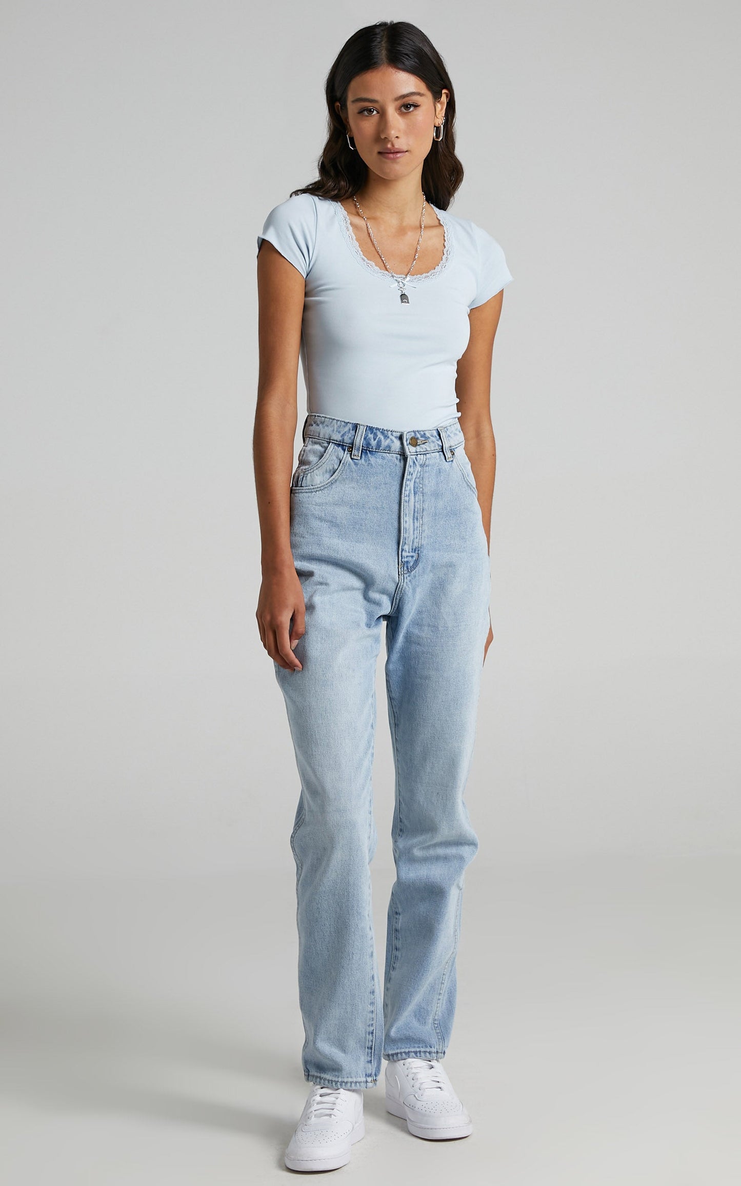Napier T Shirt in Powder Blue