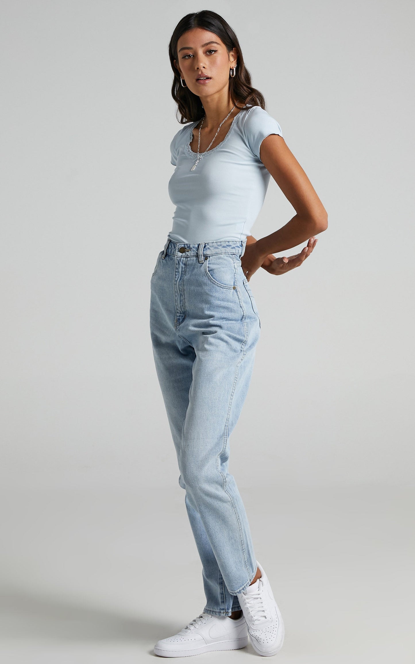 Napier T Shirt in Powder Blue