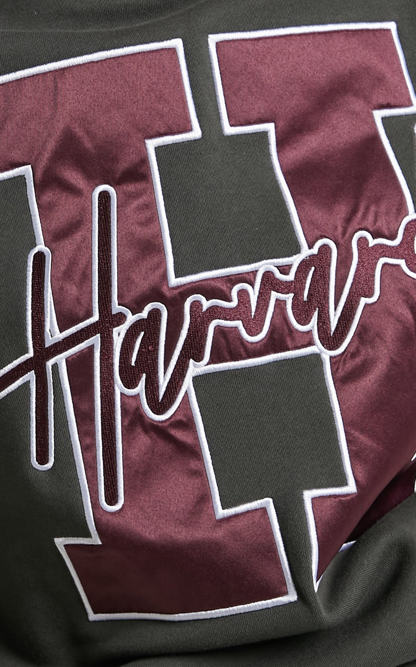 NCAA - LETTER MARK PANELLED CREW - Harvard University in Steel