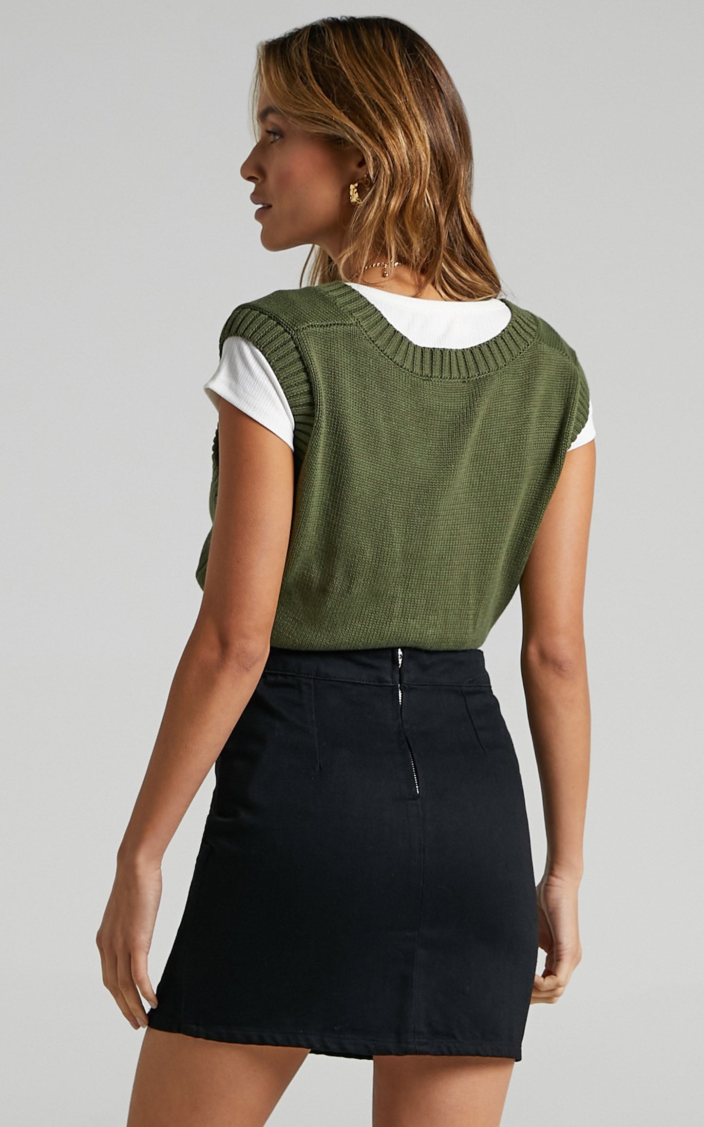 Not Kidding Around Denim Skirt In Black