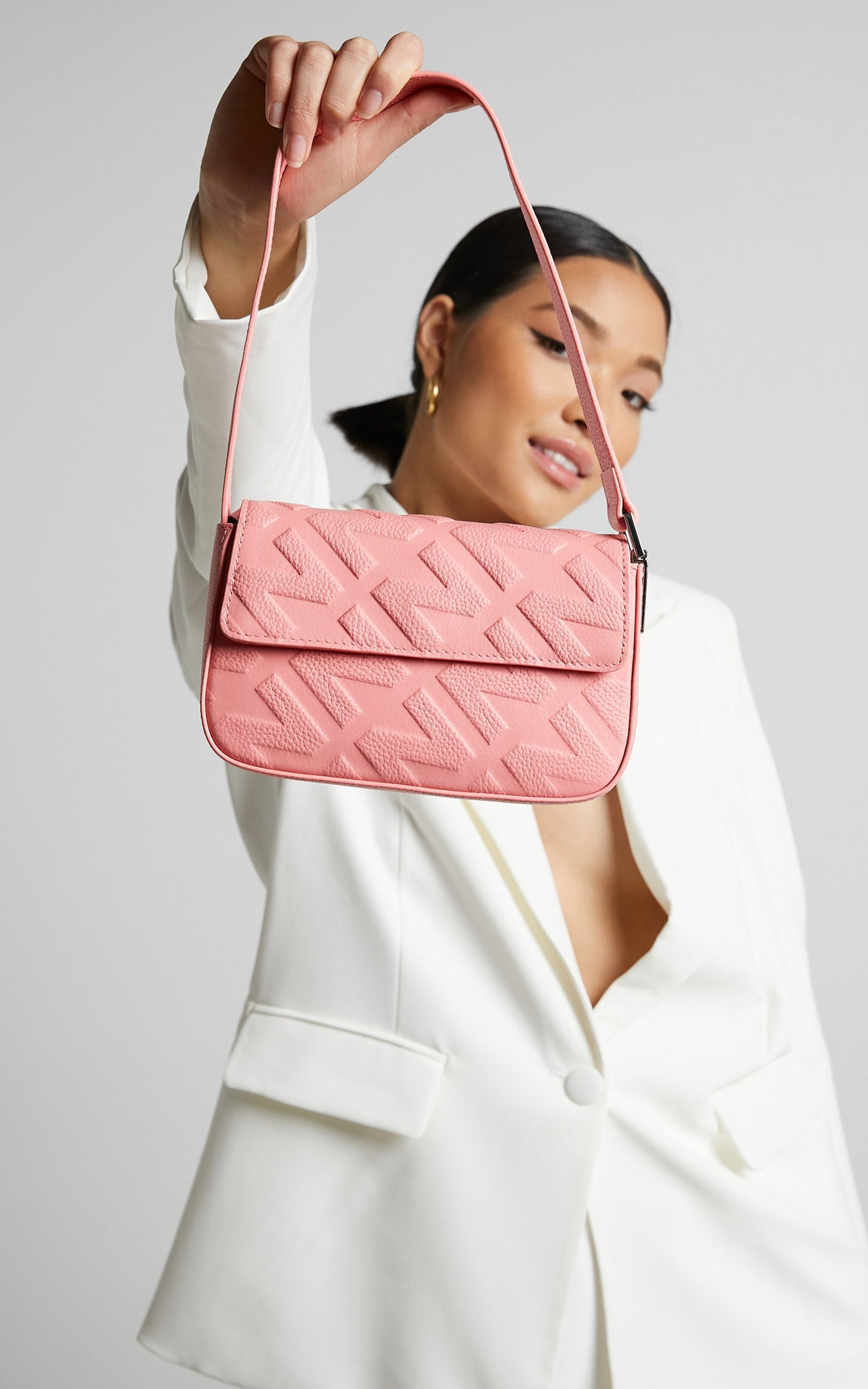 Nakedvice - The Jones Pink Bag in Pink / Silver