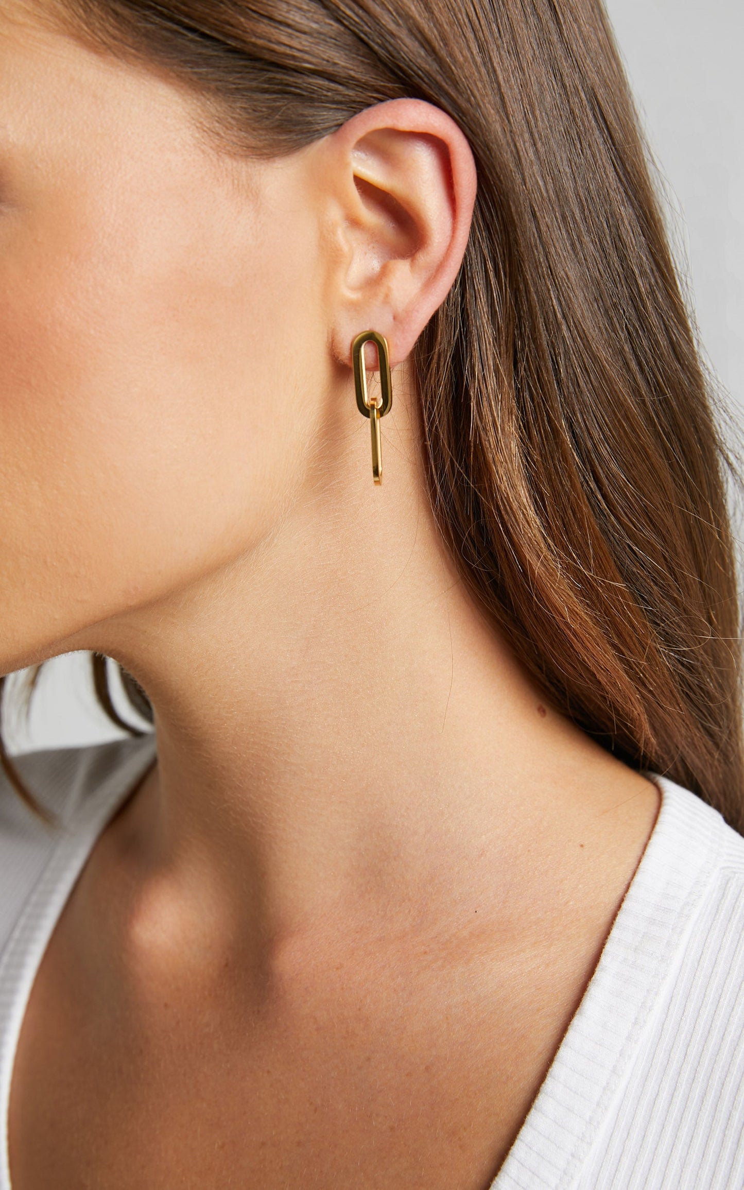Namaari Link Chain Earrings in Gold