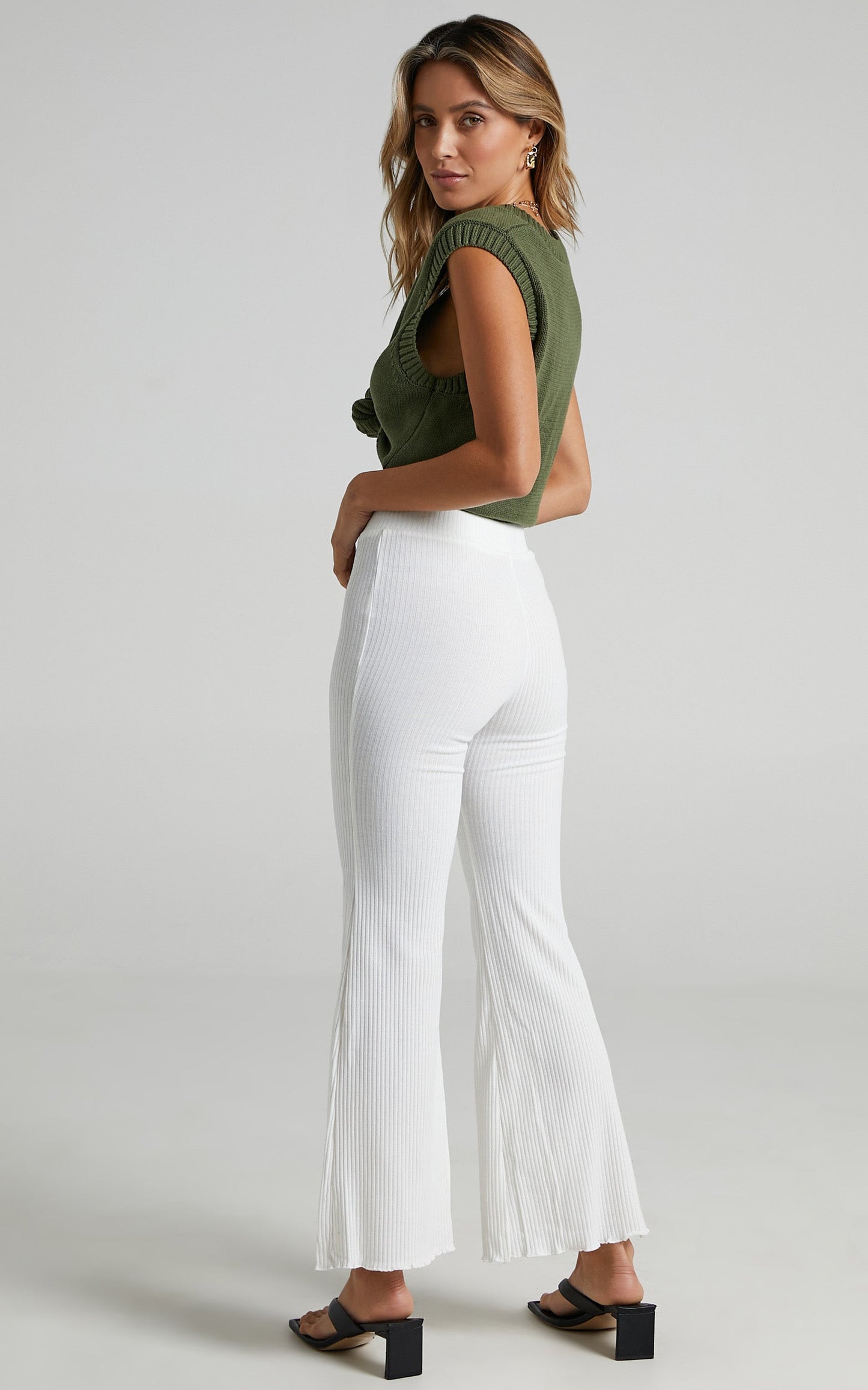 Namaste Flared Pant in White
