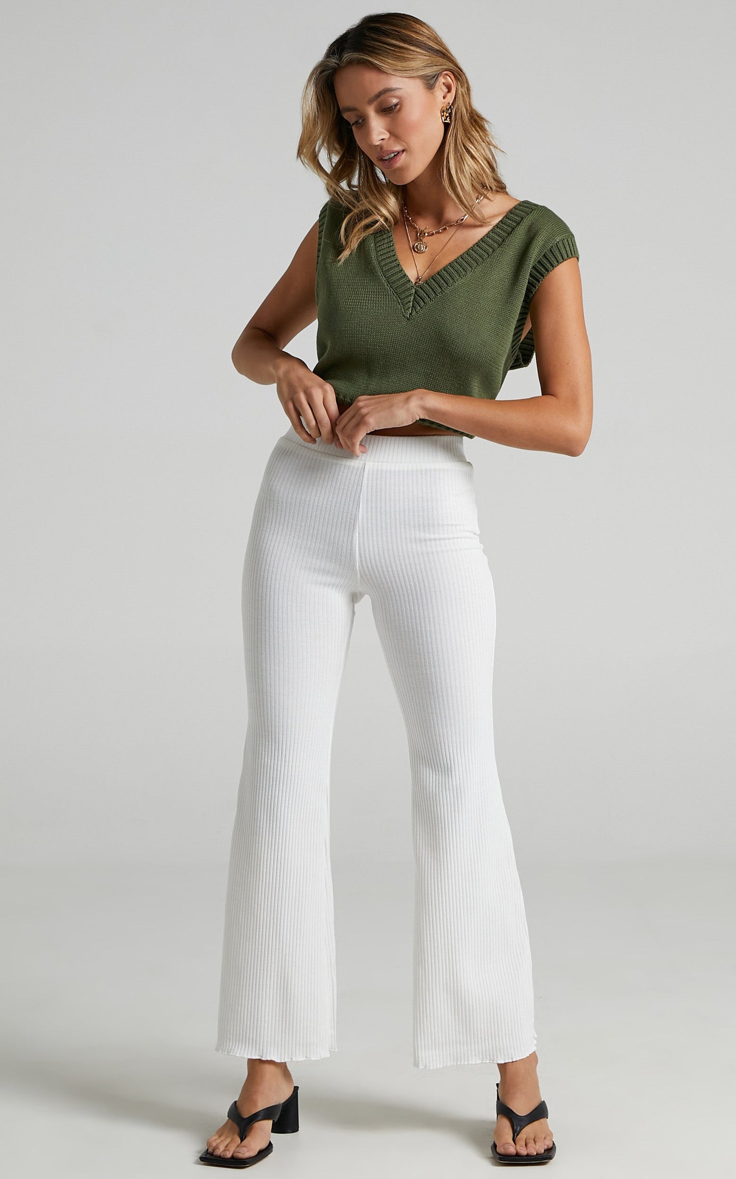 Namaste Flared Pant in White