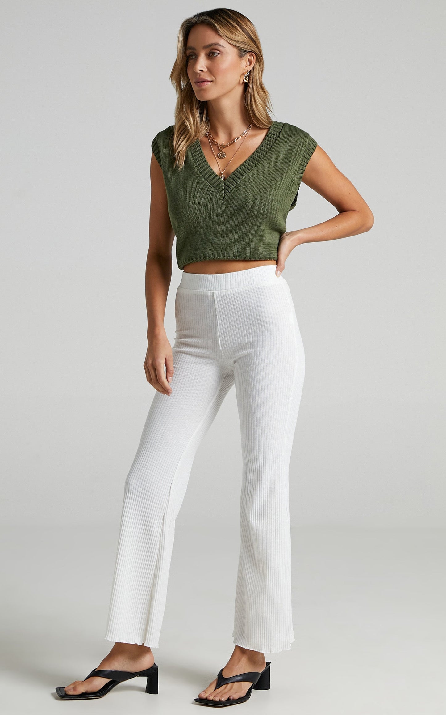 Namaste Flared Pant in White