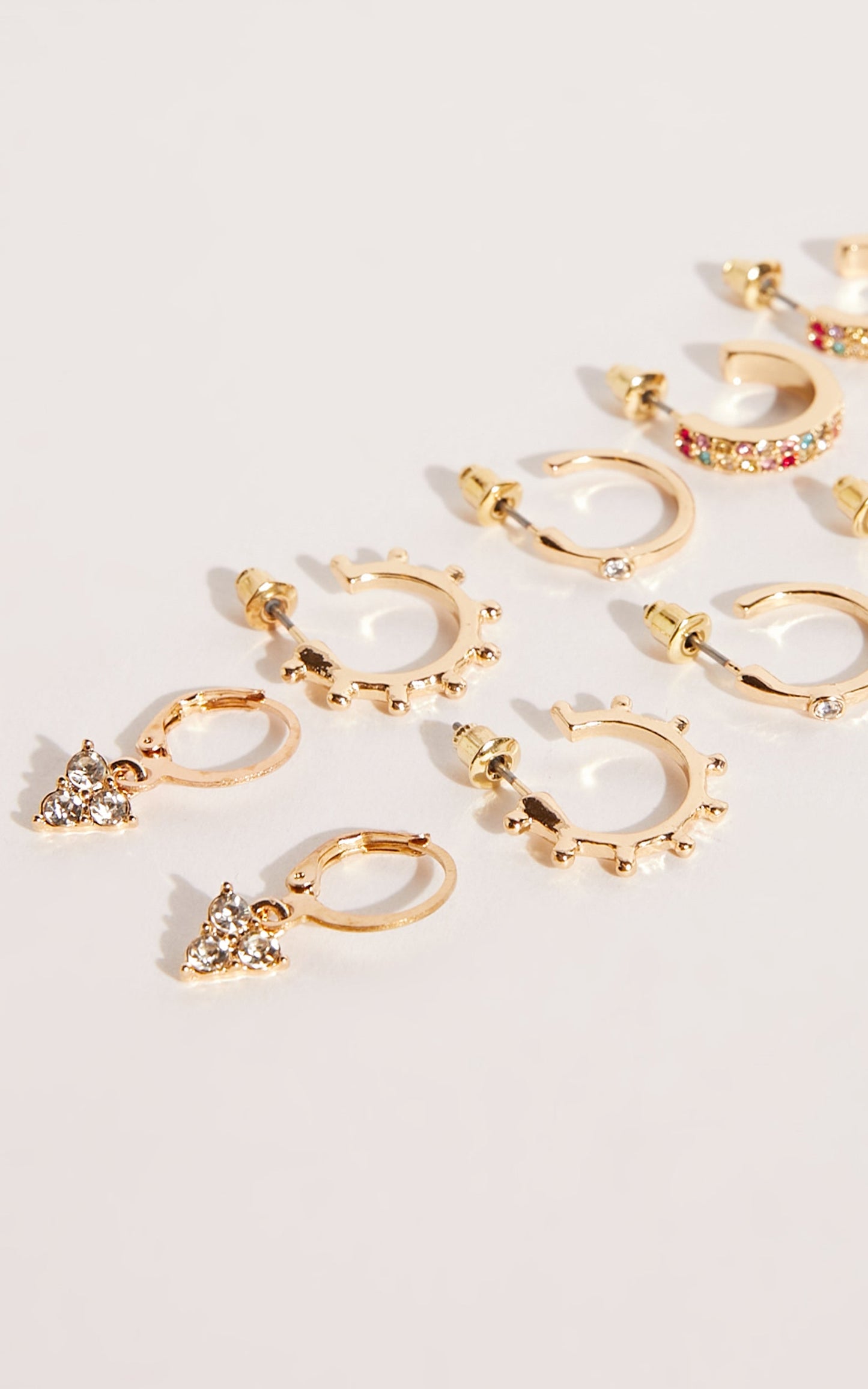 Naomee Earrings Pack of 5 in Gold and Multi