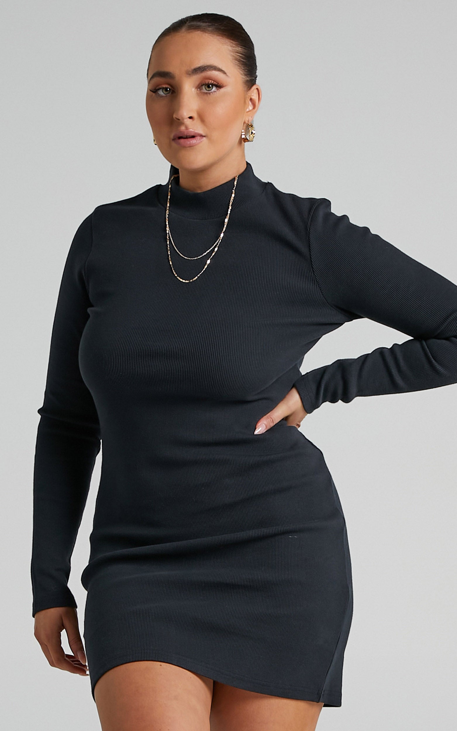 Neuw - Jonesy Long Sleeve Dress in Black