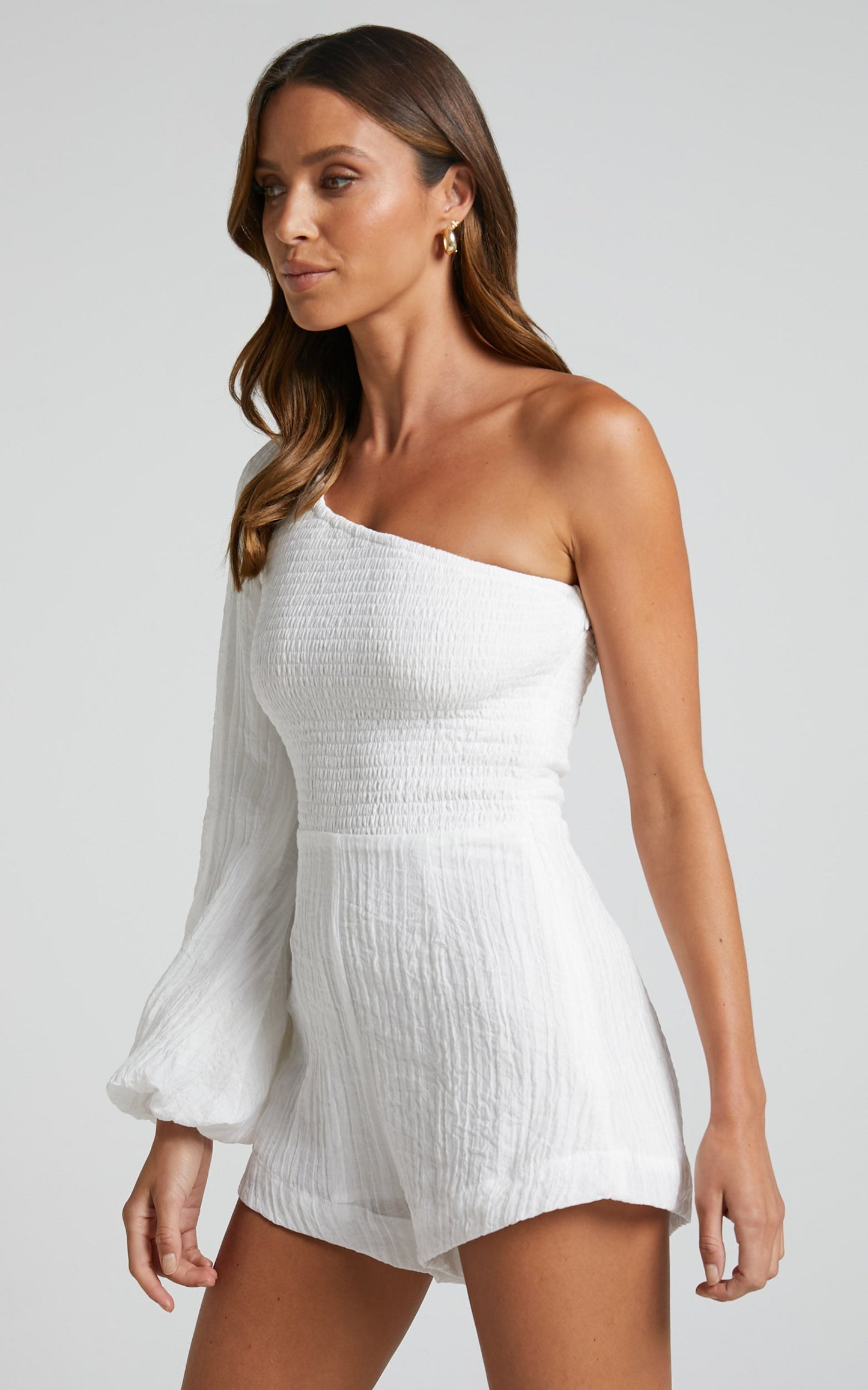 Runaway The Label - Norah Playsuit in White
