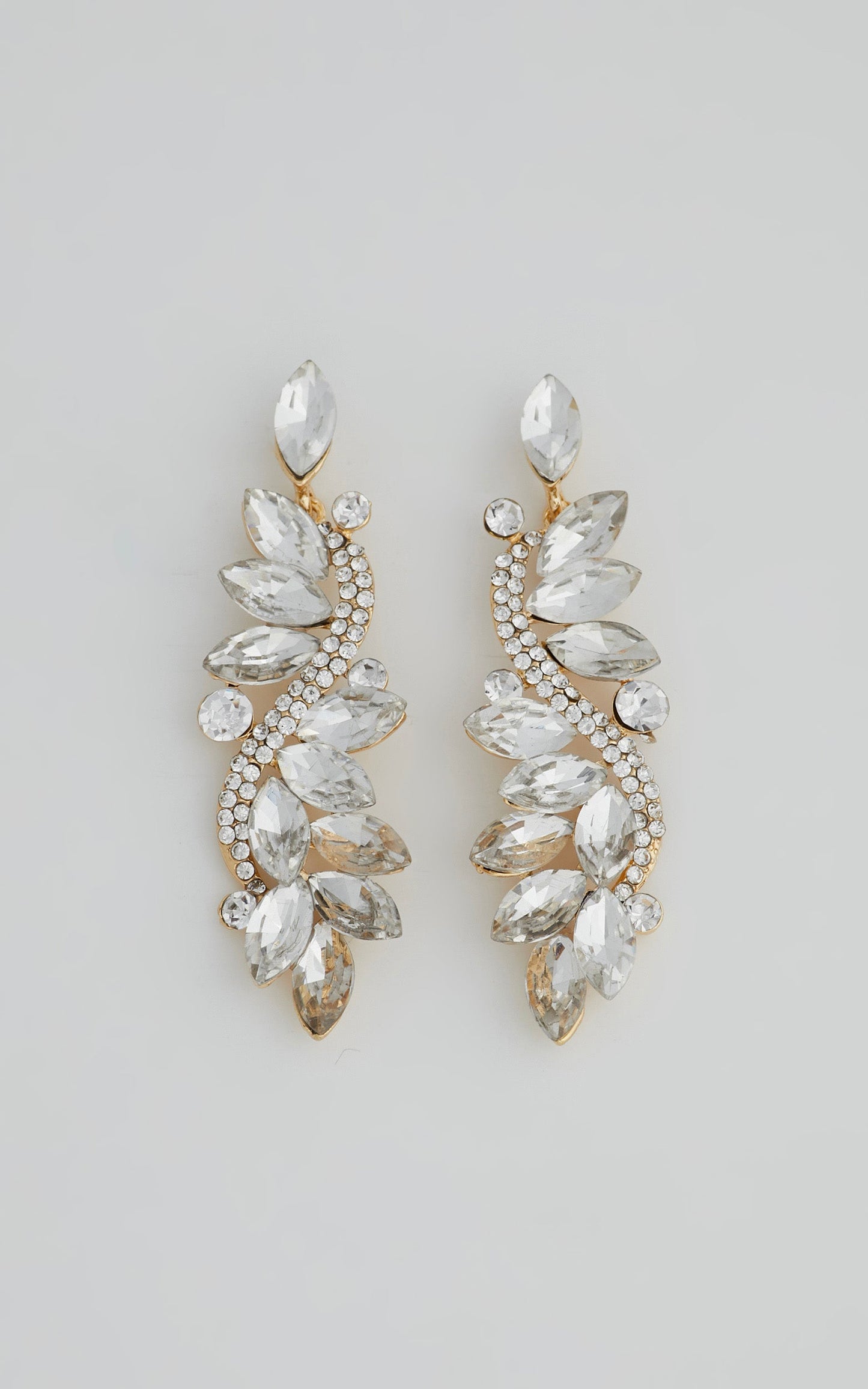 Norma Earrings in Diamante