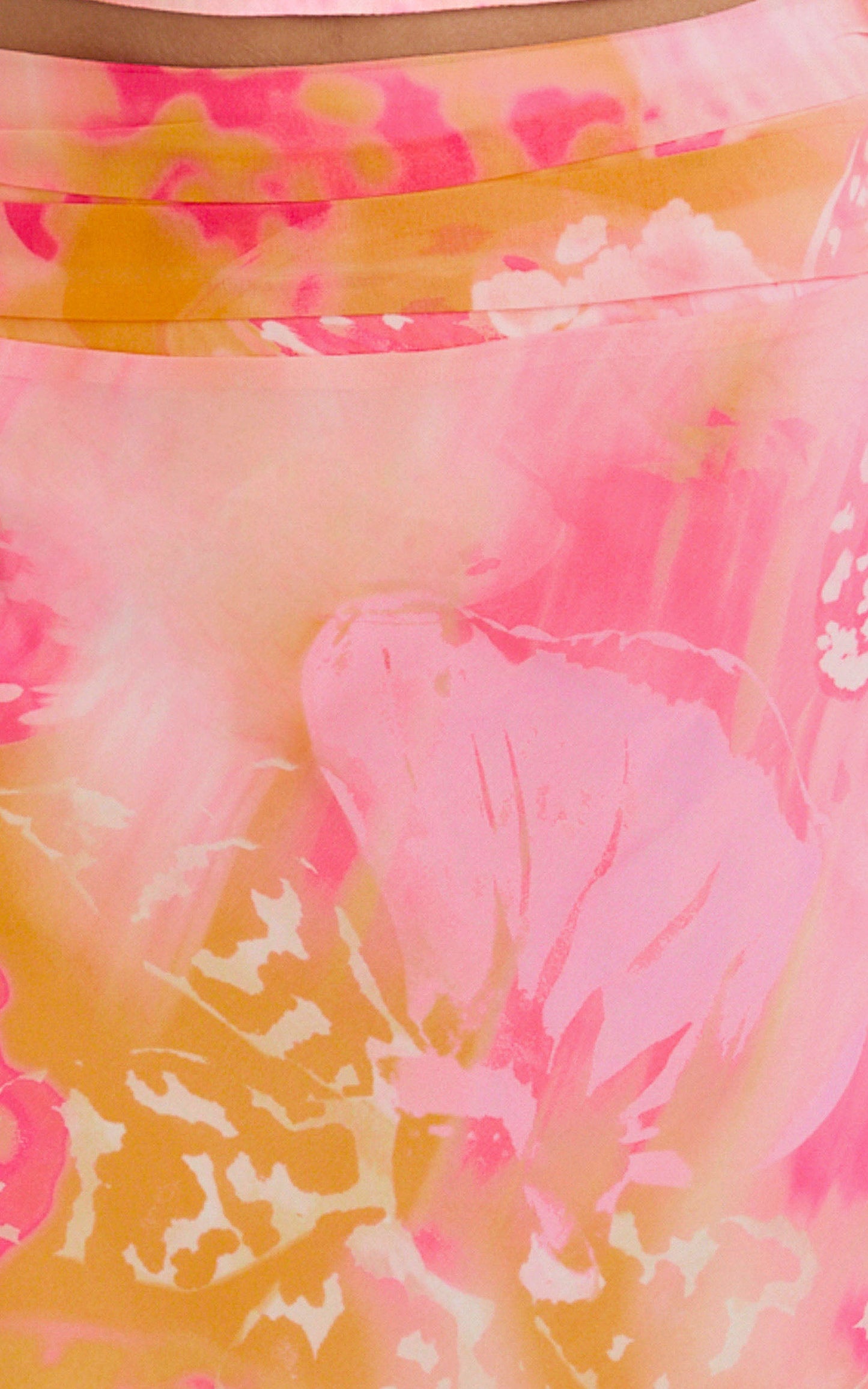 Nova Maxi Skirt - Gathered Waist Skirt in Hot House Orchid Print
