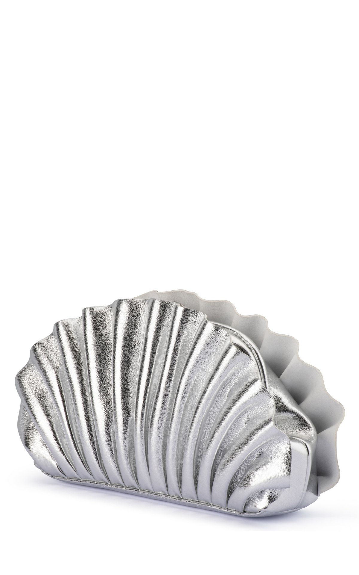 Plissée-Clutch 'Hollie' in Silber