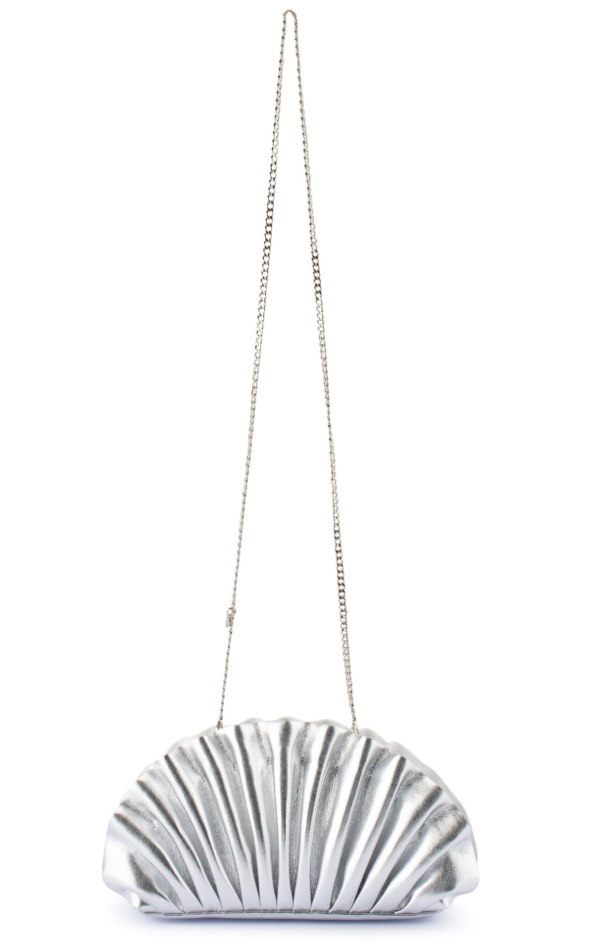 Plissée-Clutch 'Hollie' in Silber
