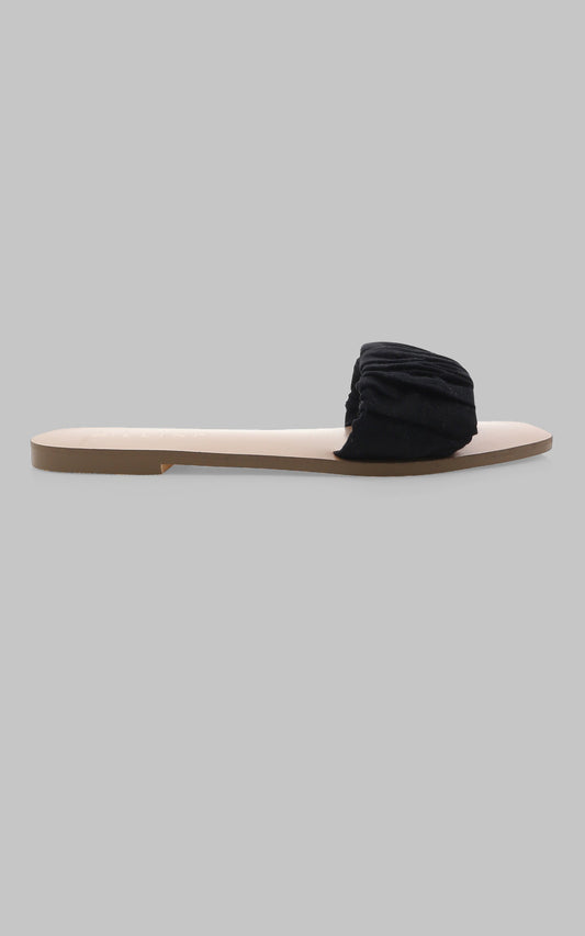 Billini - Ohanna Slides in Black Linen
