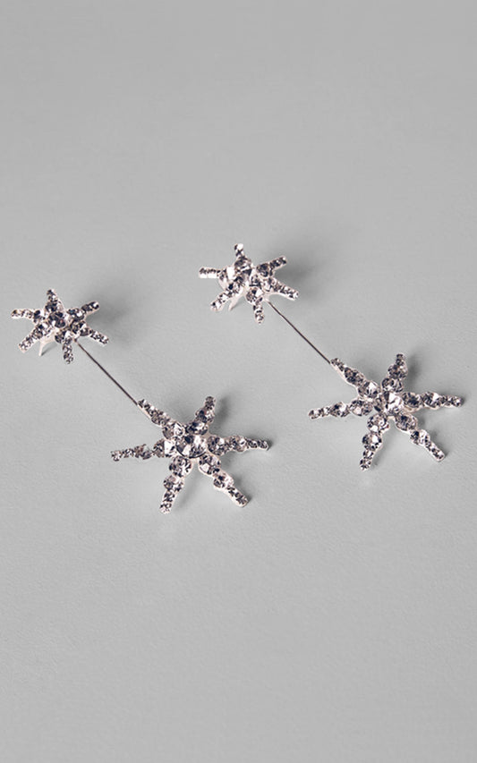 Billini x Natalie Anne - Olivia Diamante Star Earrings in Silver