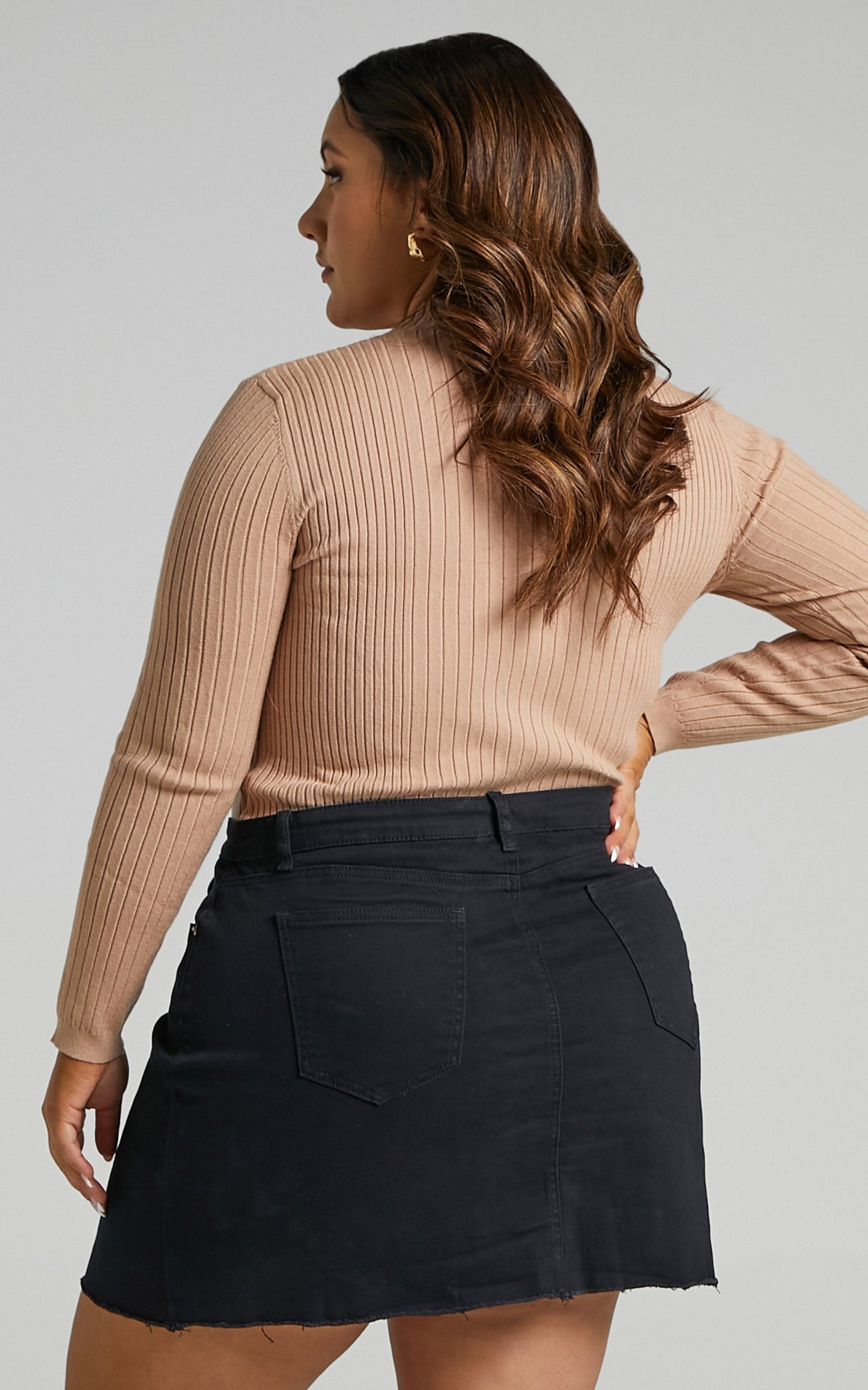 Oh My Gosh Skirt in Black Denim