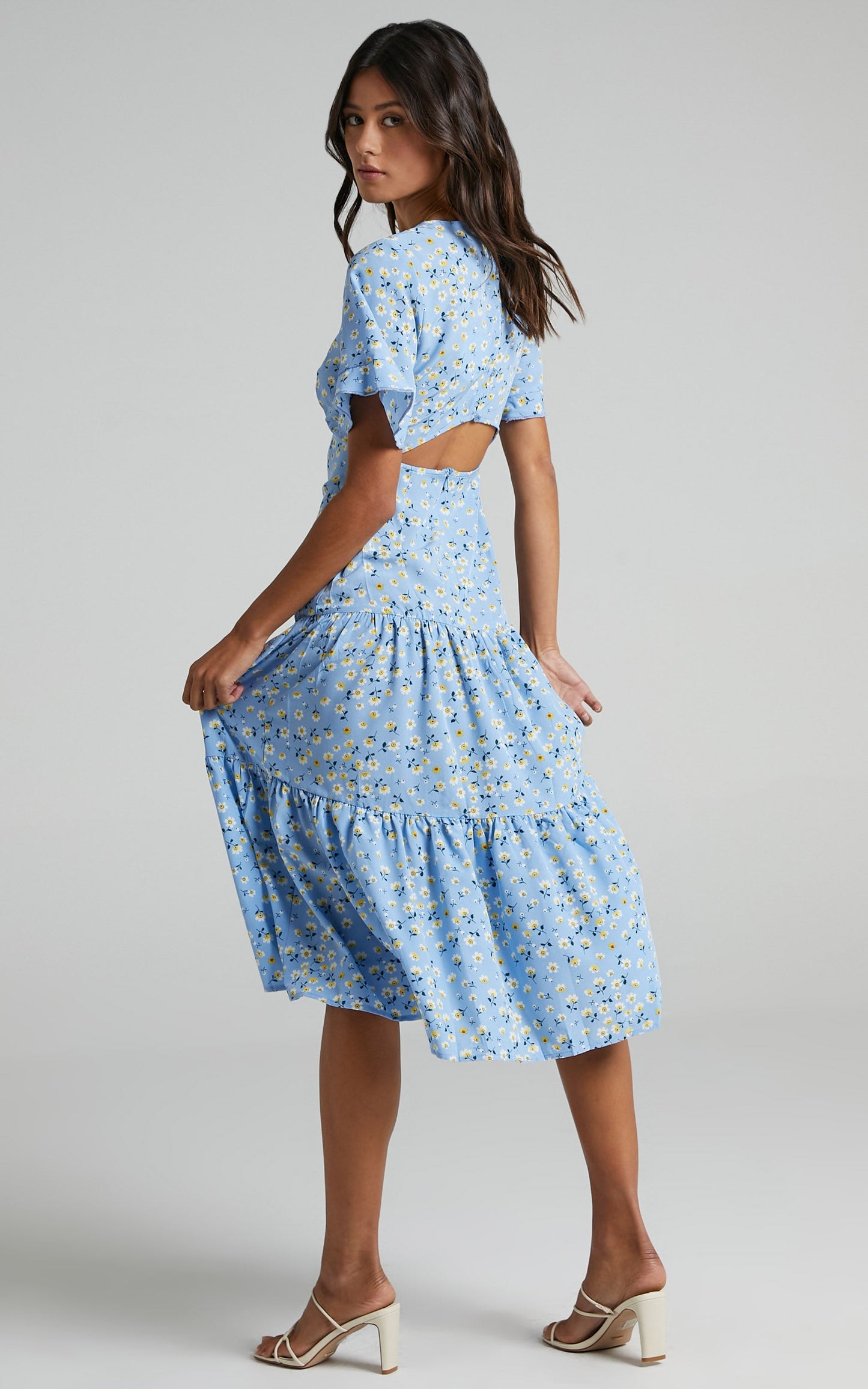 Oklahoma Dress in Blue Floral