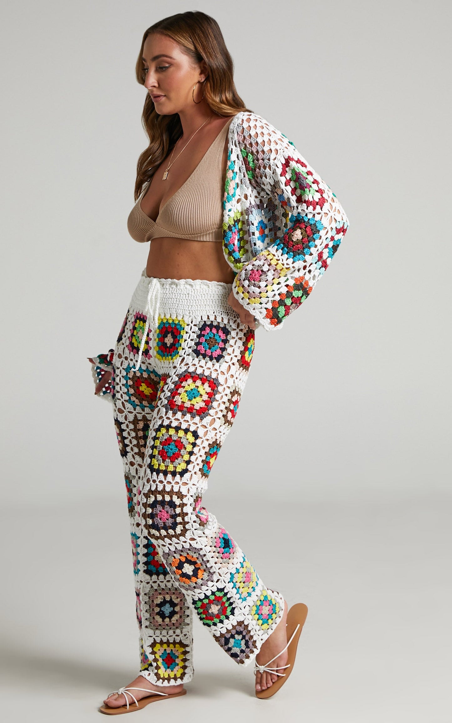 Olga Crochet Cardigan in Cream