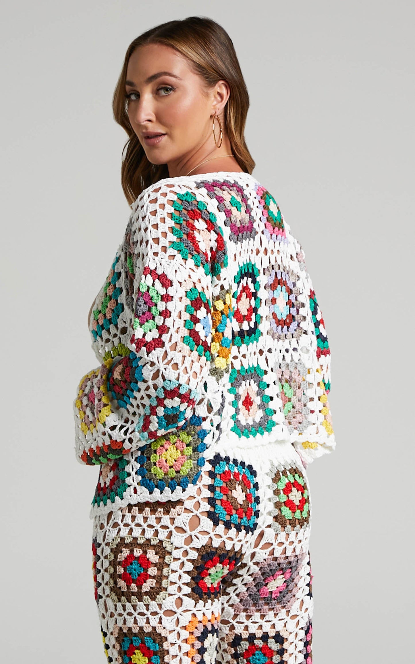 Olga Crochet Cardigan in Cream