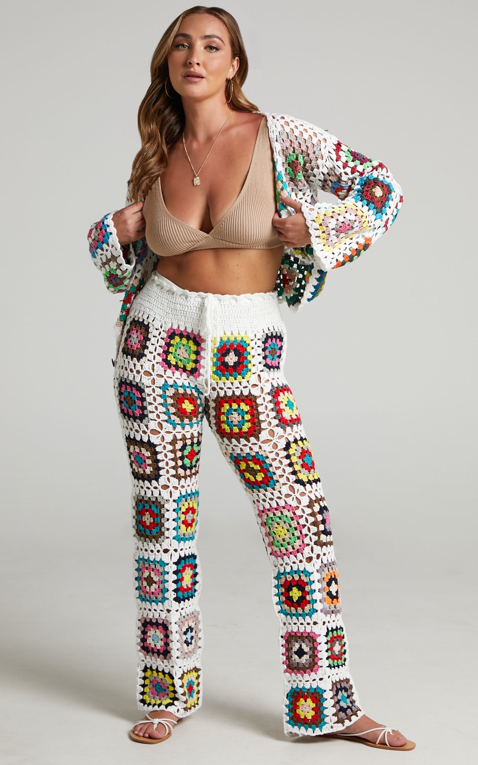 Olga Crochet Pants in Cream