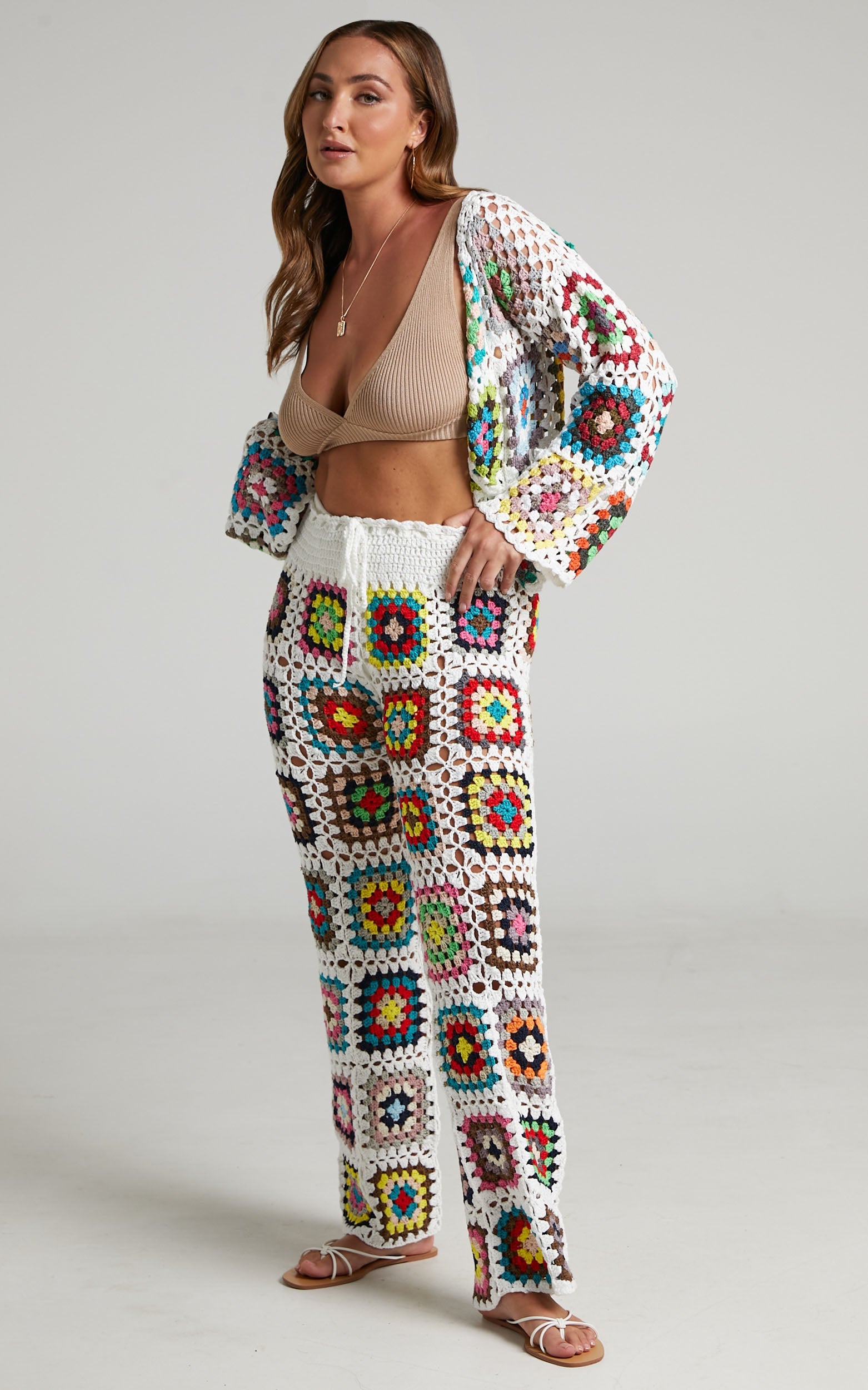 Olga Crochet Pants in Cream