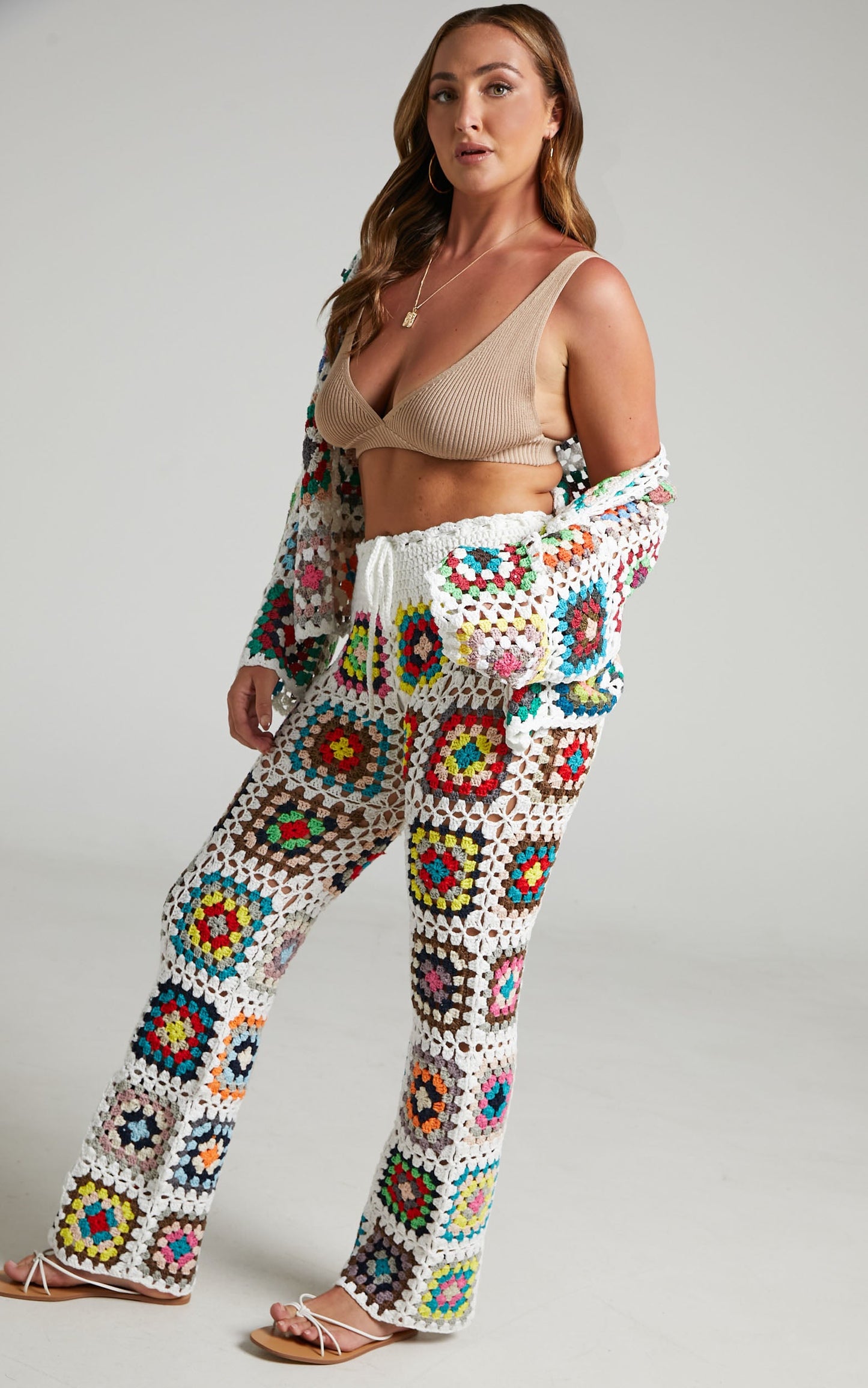 Olga Crochet Pants in Cream