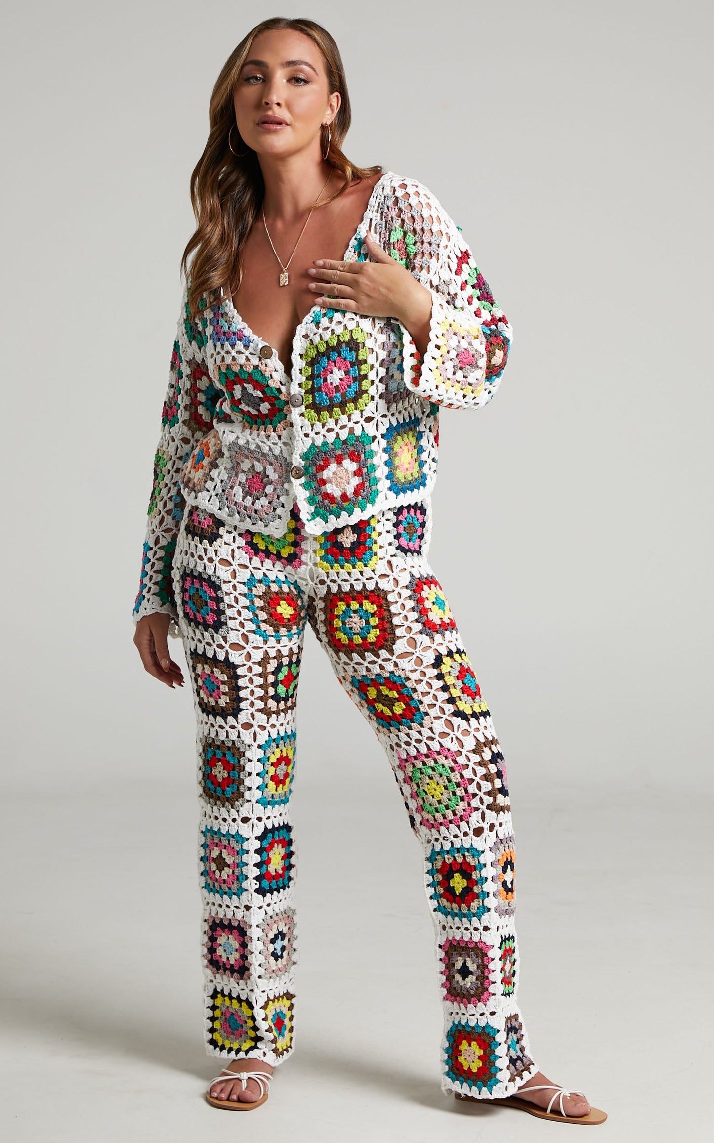Olga Crochet Pants in Cream
