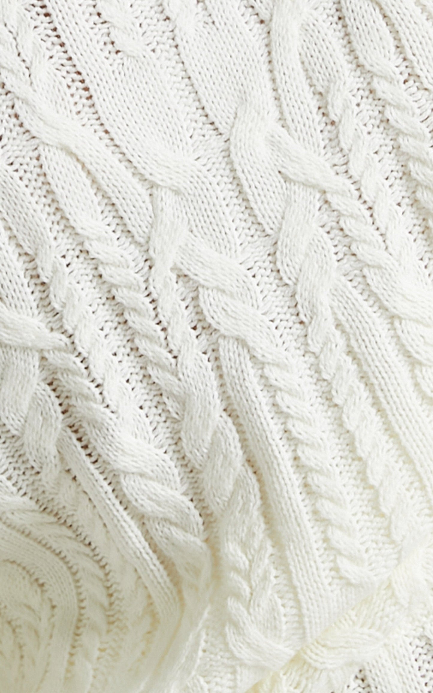 Olivia Cable Knit Two Piece Set in Ivory