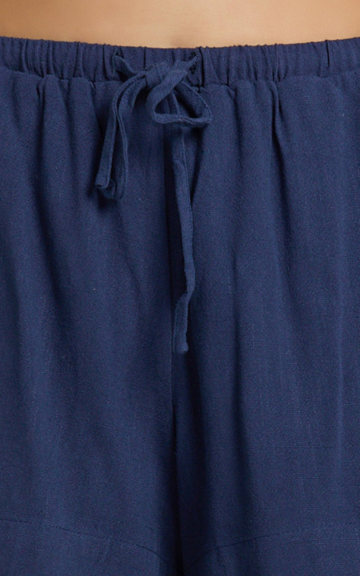 Olivia Shorts - Drawstring Relaxed Linen Shorts in Navy