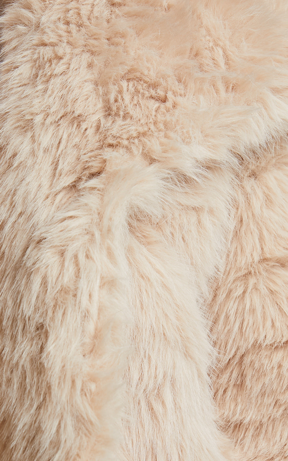 Ophilia Jacket - Fax Fur Open Collar Jacket in Beige