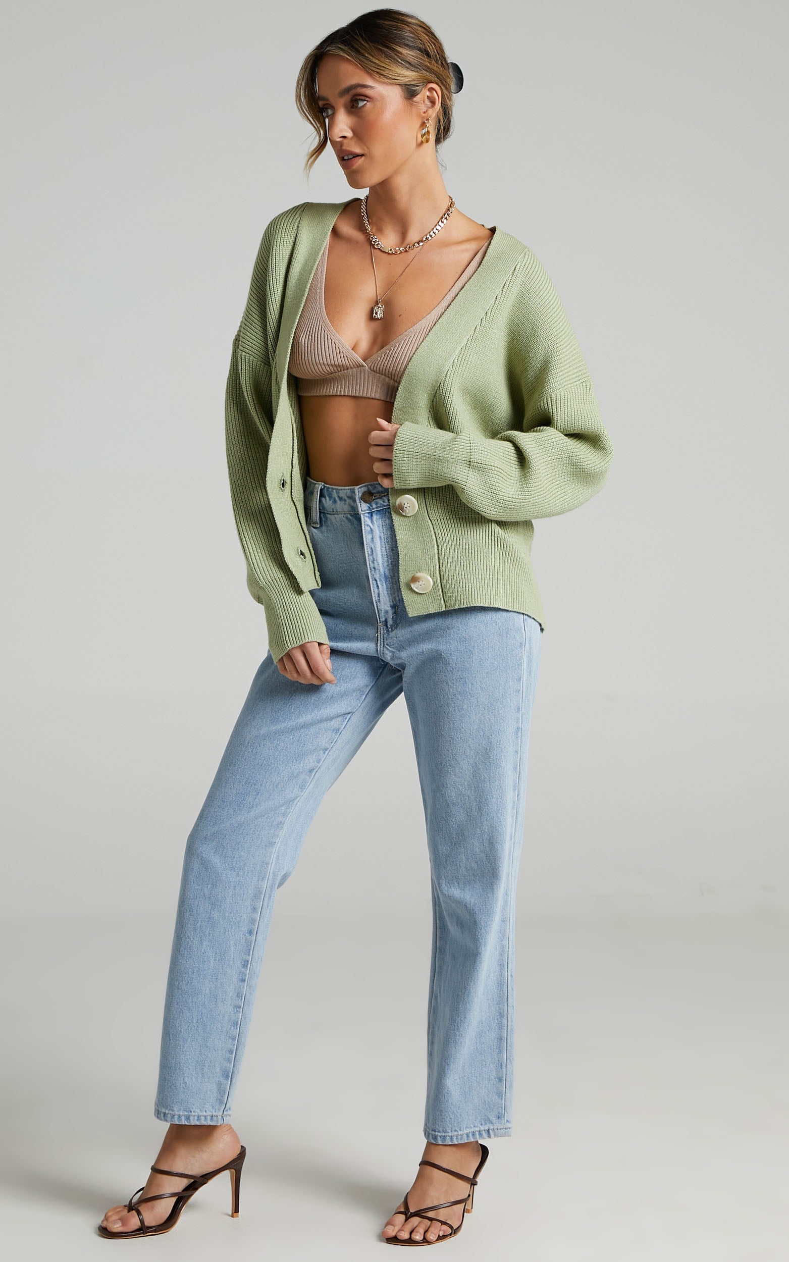 Original Trendsetter Knit Cardigan in Pistachio
