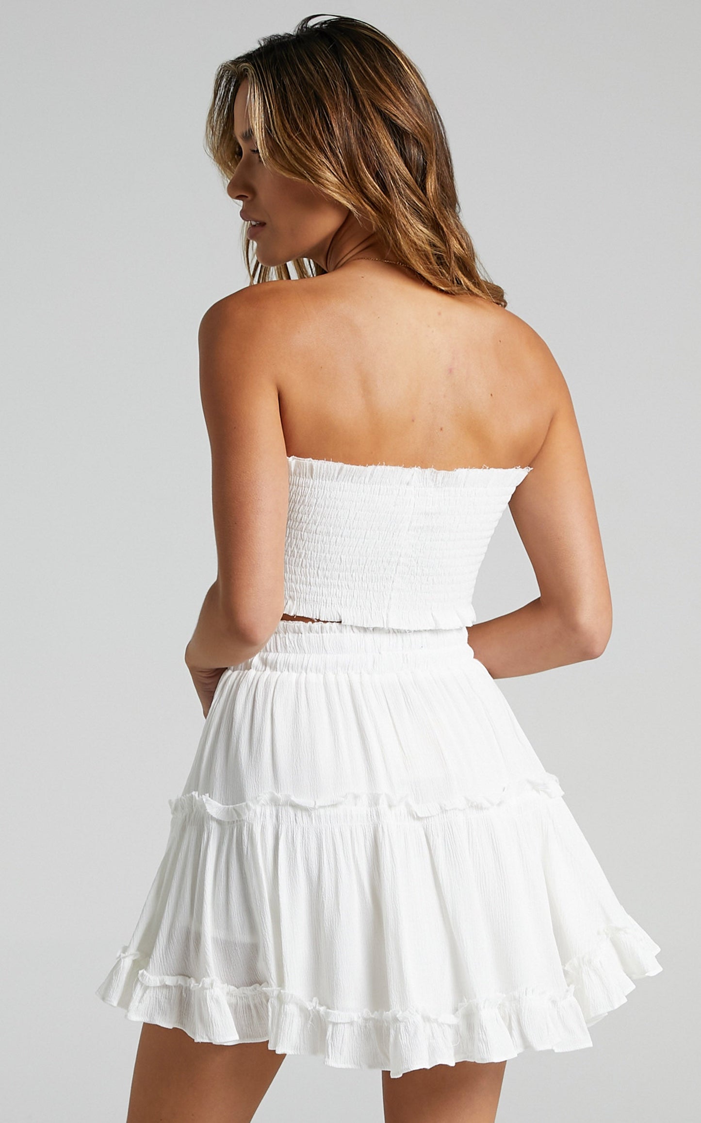 Outside The Line Two Piece Set In White