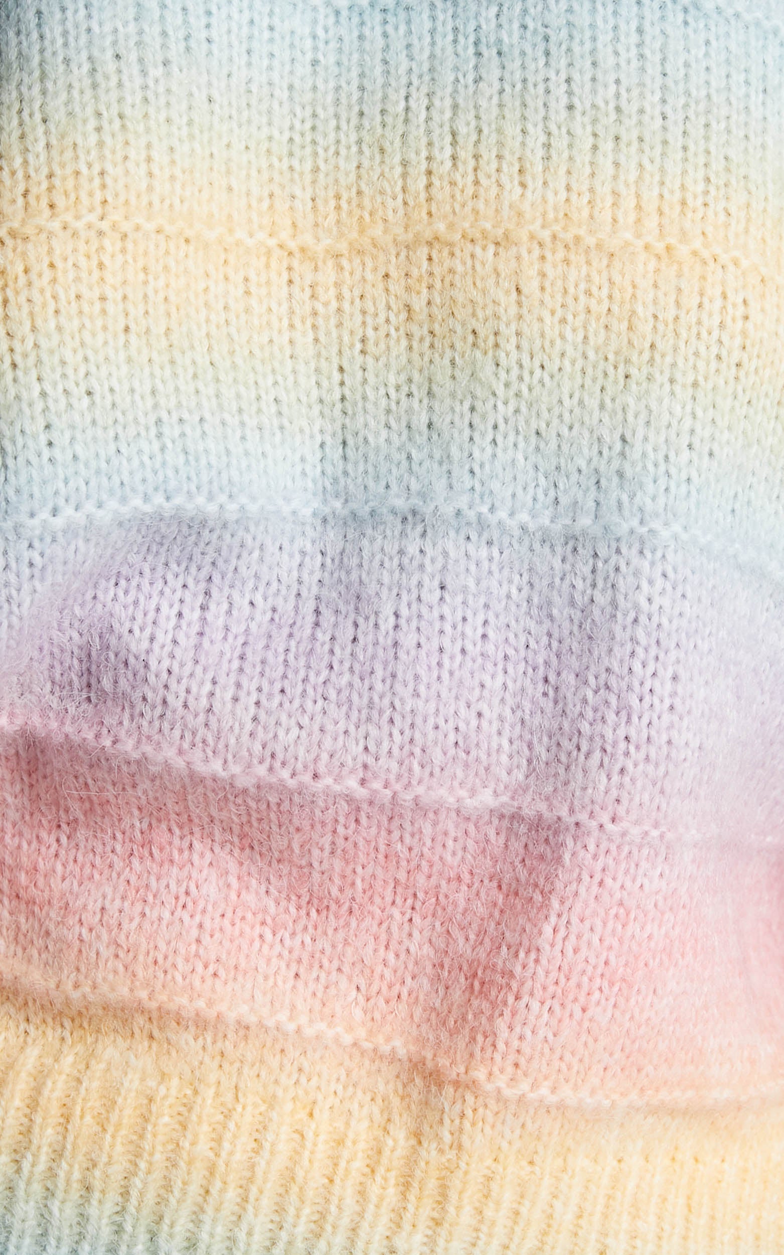 Over The Rainbow Long Sleeve Cable Knit Jumper in Multi