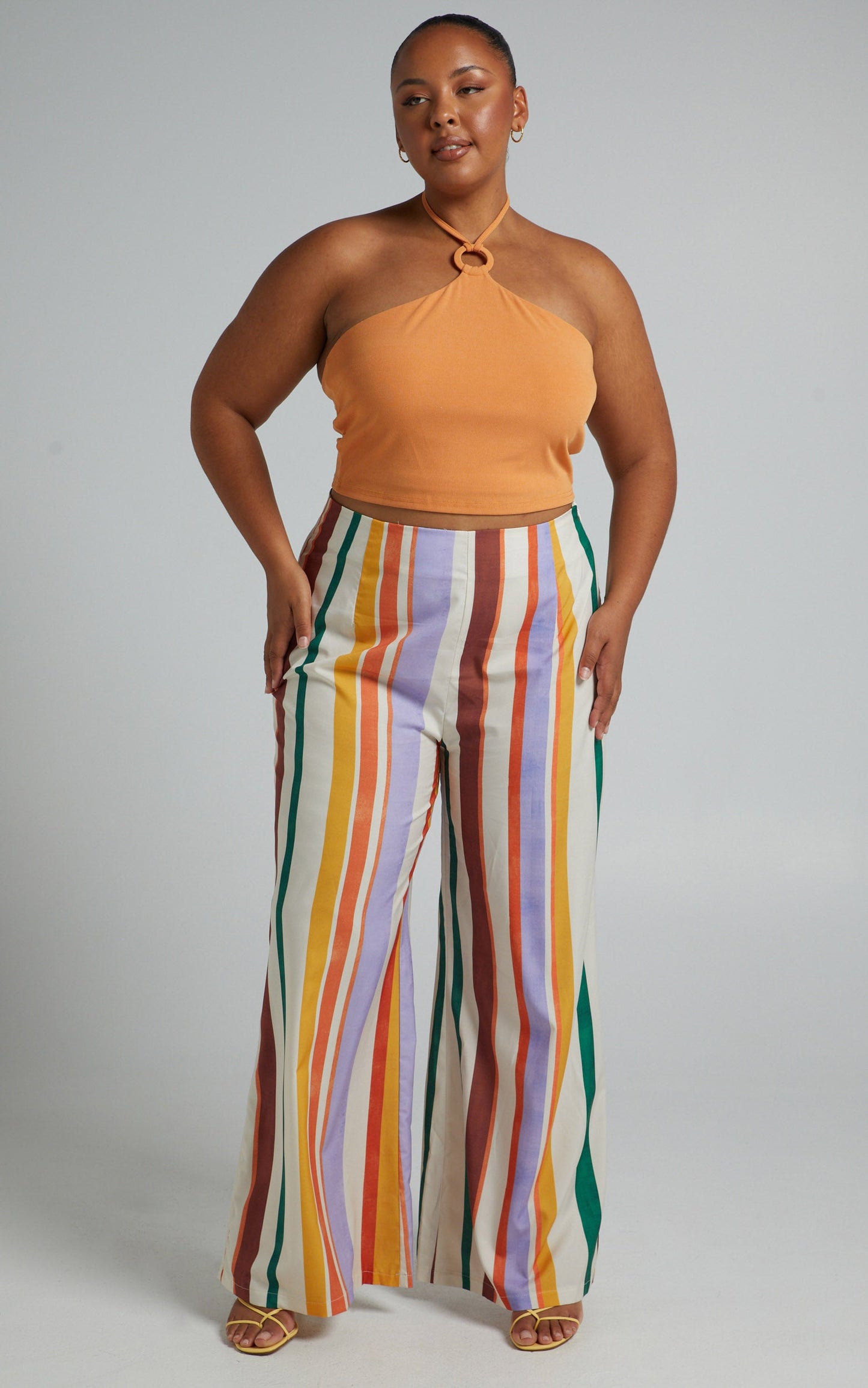 Amelie Pants - Wide Leg Pants in Multi Stripe