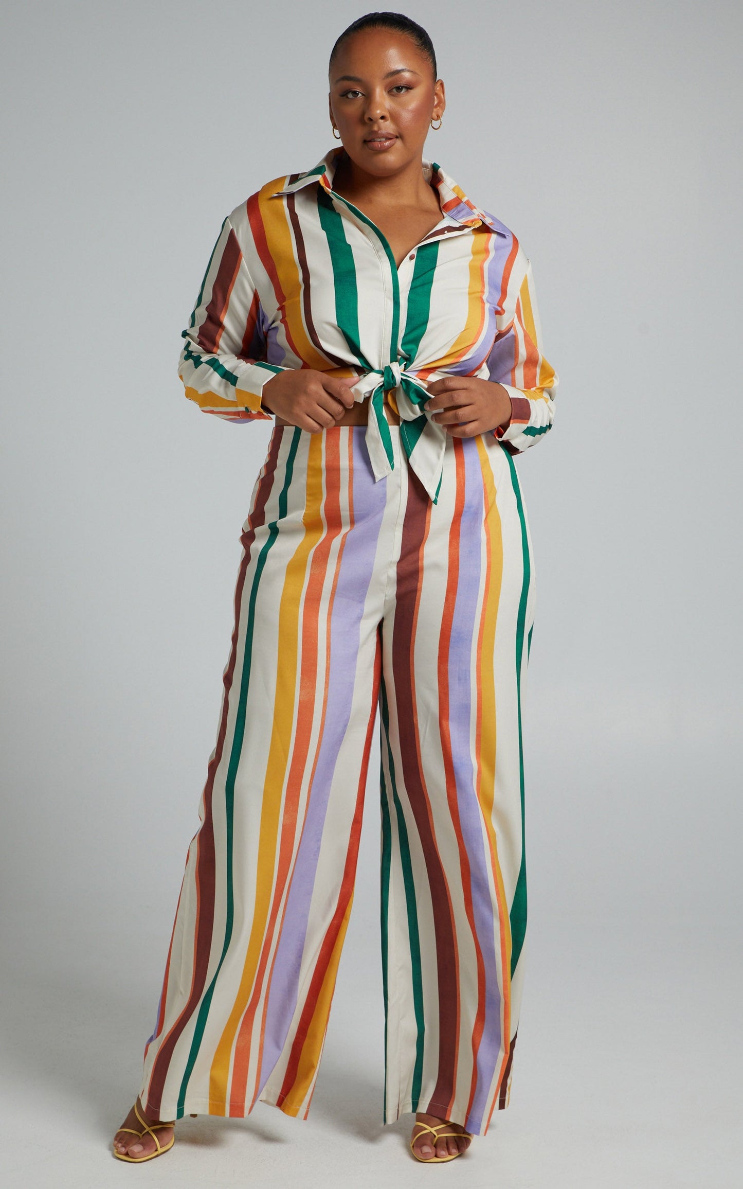 Amelie Pants - Wide Leg Pants in Multi Stripe