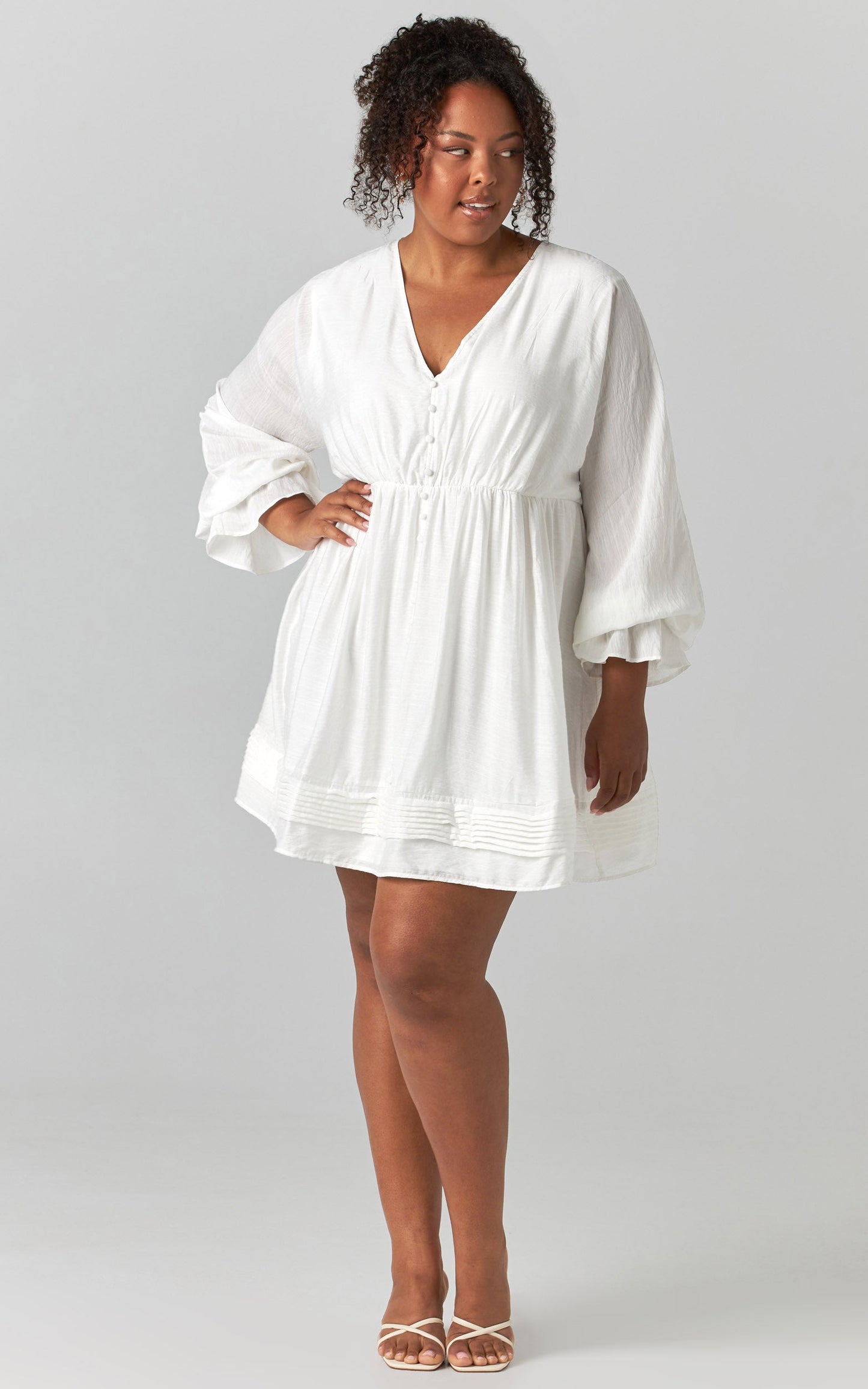 Perrine Shift Mini dress in White