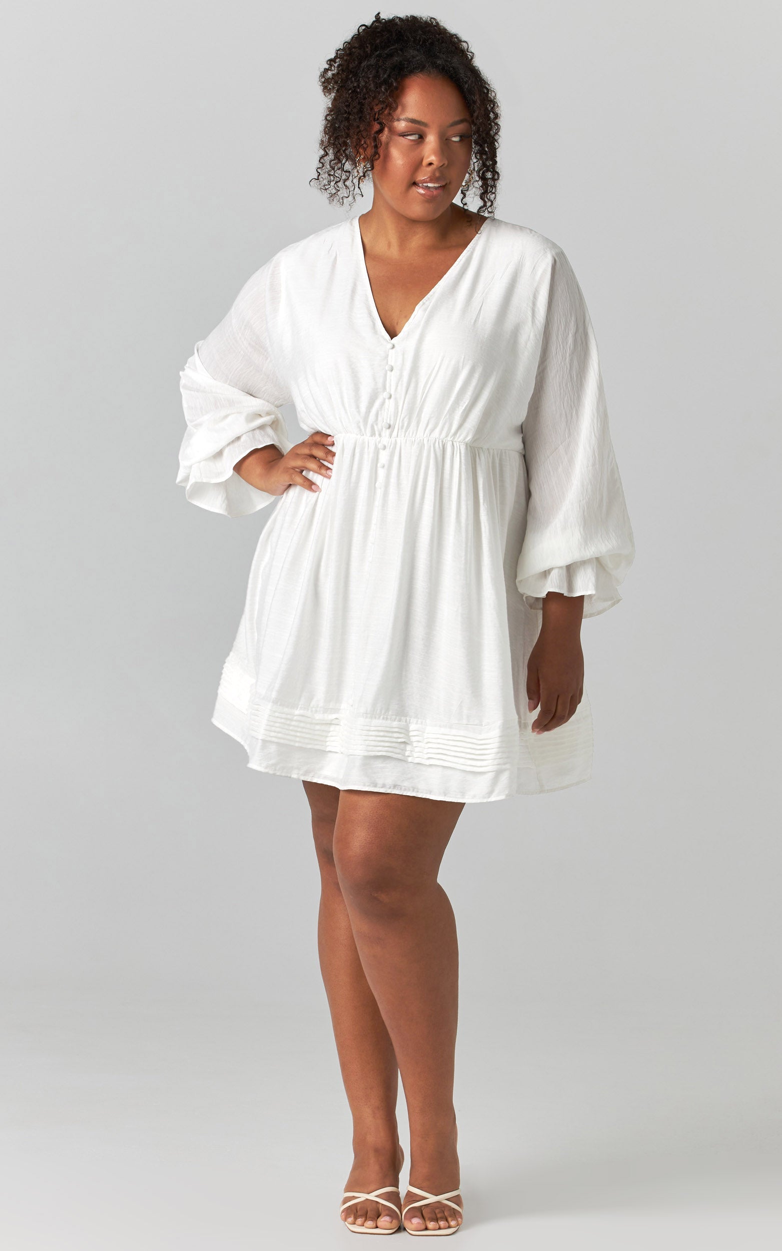 Perrine Shift Mini dress in White
