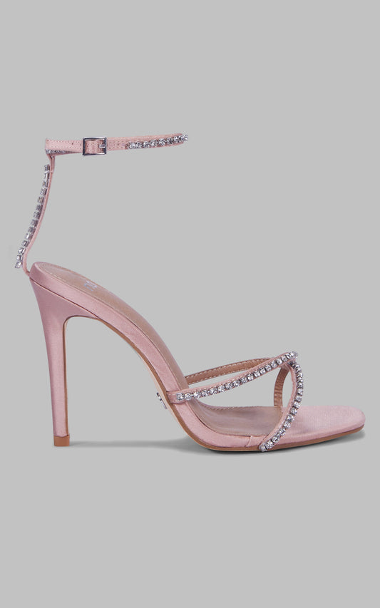 Novo - Promise Heels in Nude Satin
