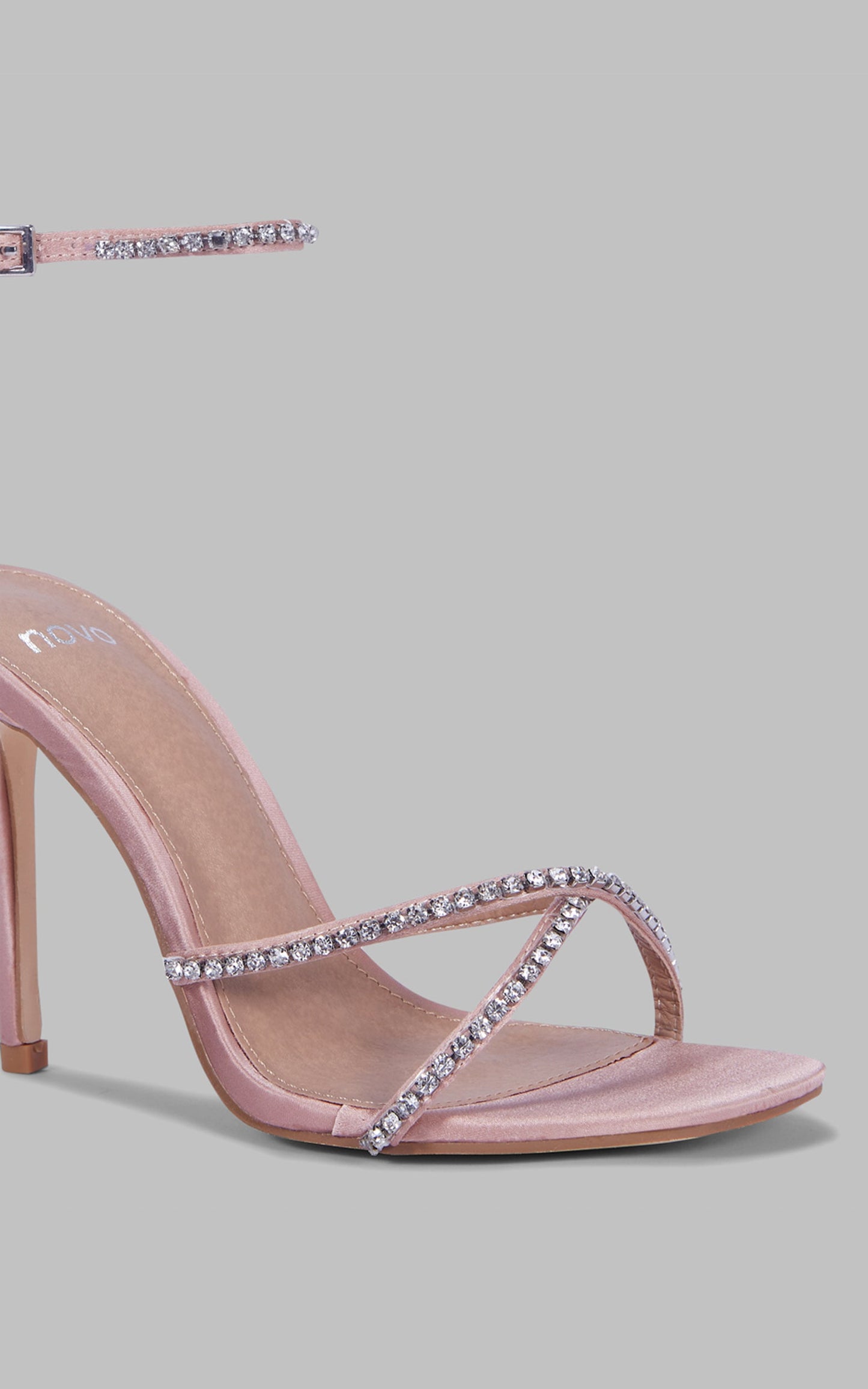 Novo - Promise Heels in Nude Satin