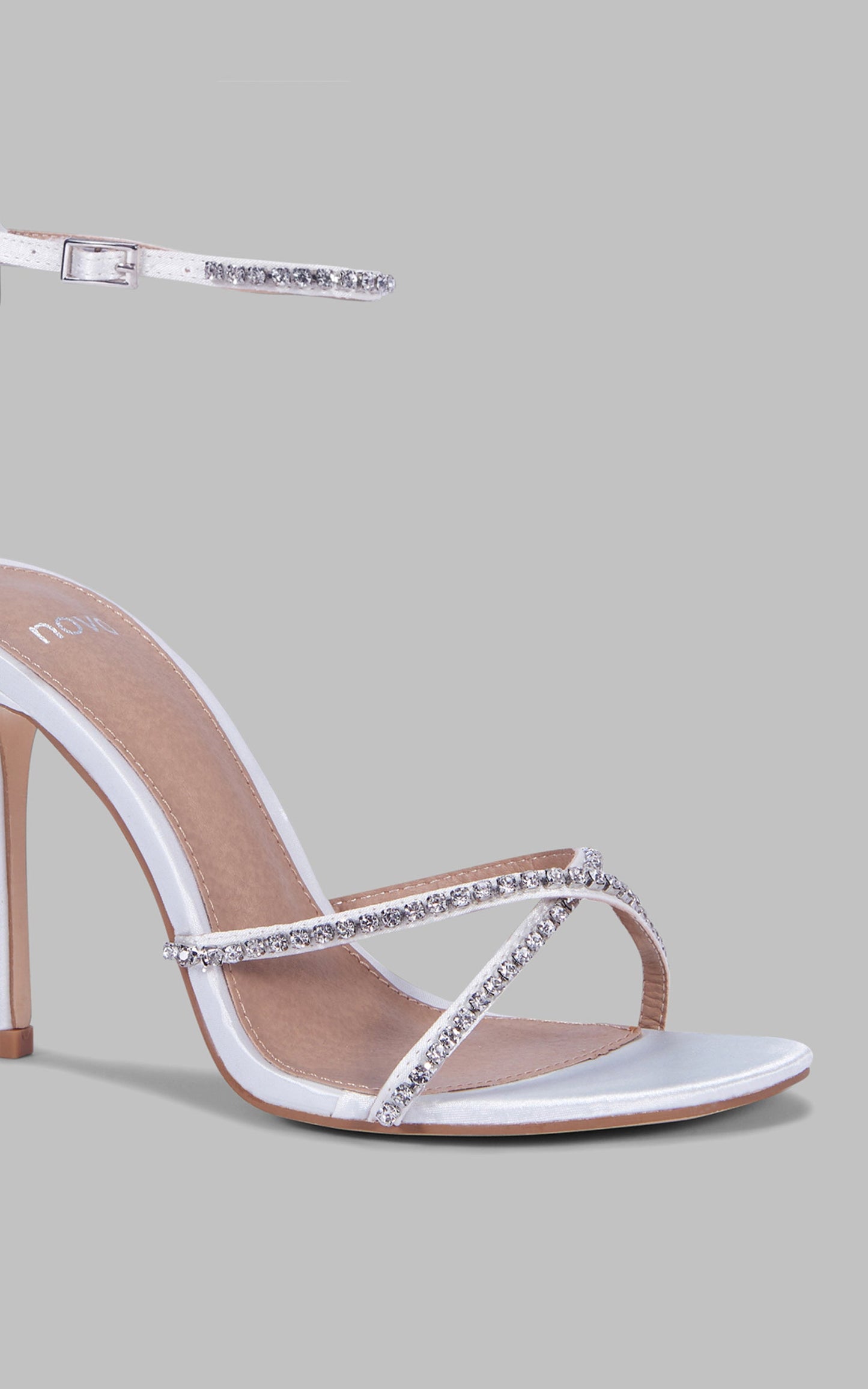 Novo - Promise Heels in White Satin