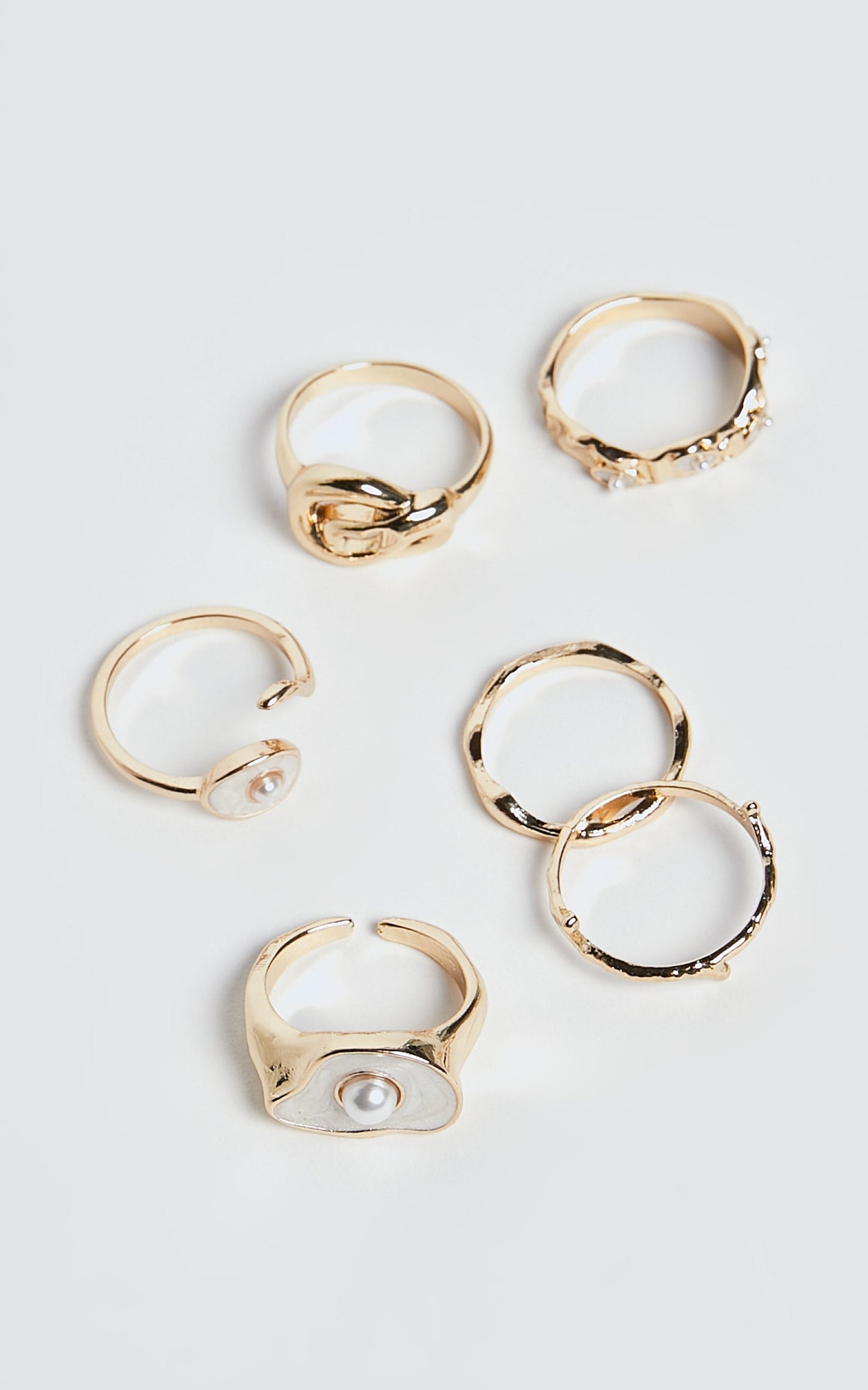 Paloma Rings - 6 Pack Gold Ring Set in Gold