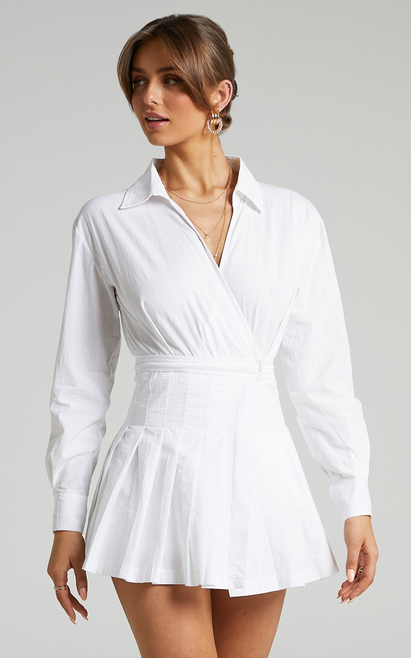 Pamella Tennis Skirt Playsuit in White